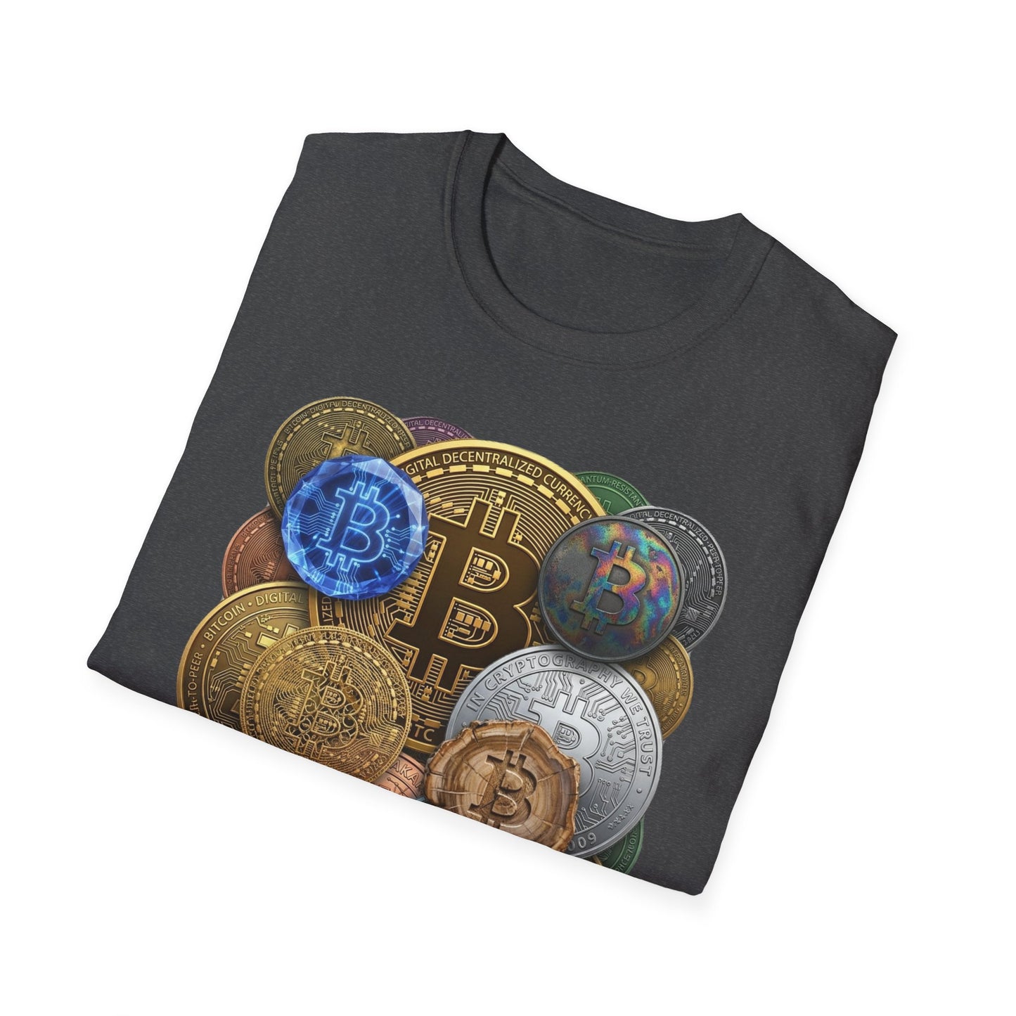 Bitcoin Crypto Coins Graphic T‑Shirt — Cryptocurrency Investor Tee
