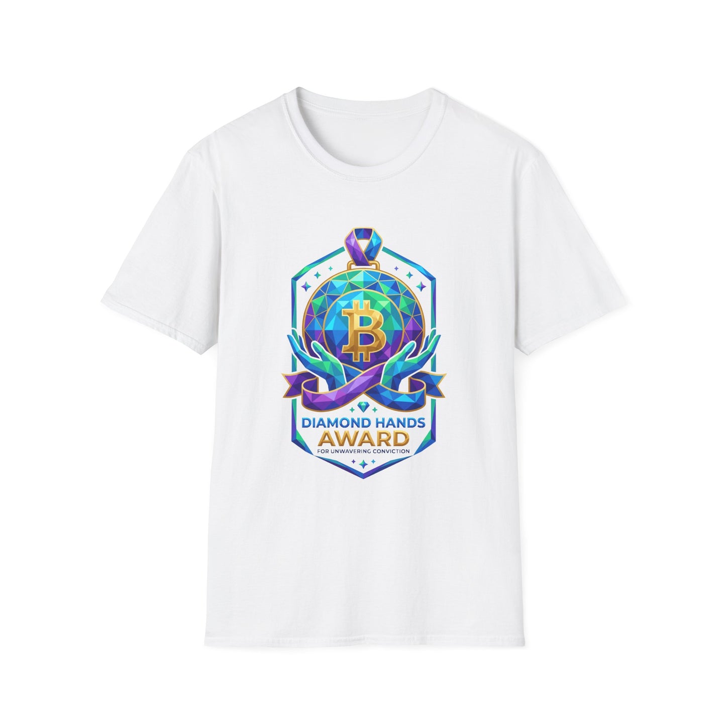 Bitcoin Diamond Hands Award T-Shirt — Crypto Investor Graphic Tee