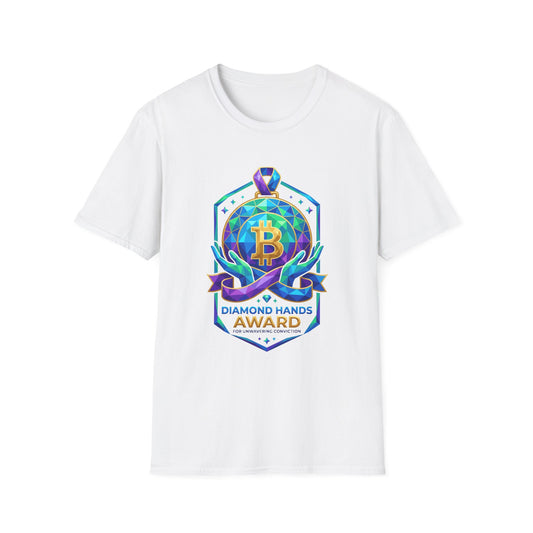 Bitcoin Diamond Hands Award T-Shirt — Crypto Investor Graphic Tee