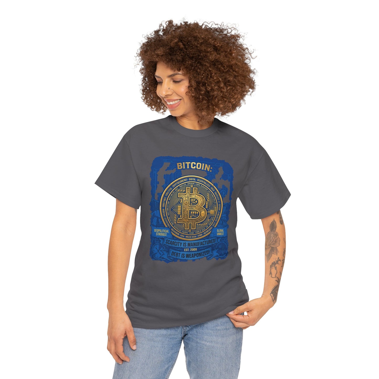 Bitcoin Vintage Coin Graphic Tee — Crypto Enthusiast T-Shirt