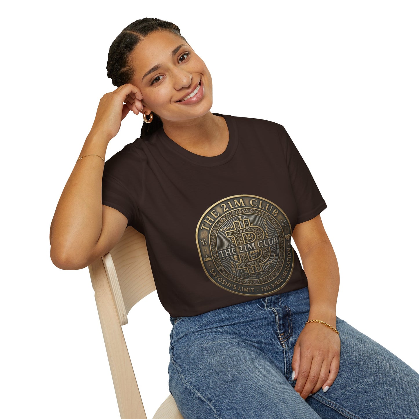 Bitcoin The 21M Club T-Shirt — Retro Crypto Coin Design