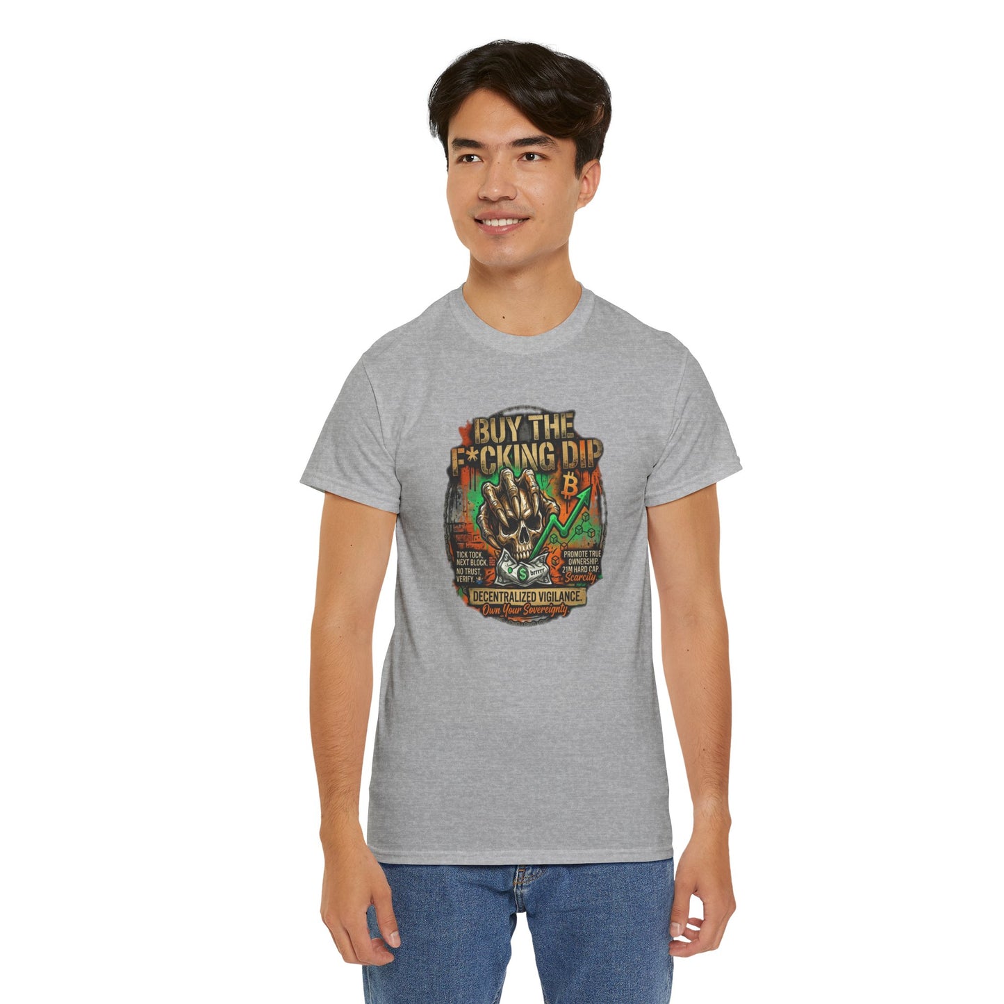 Buy The F*cking Dip Graphic Tee — Stock Market Crypto HODL Trading Shirt