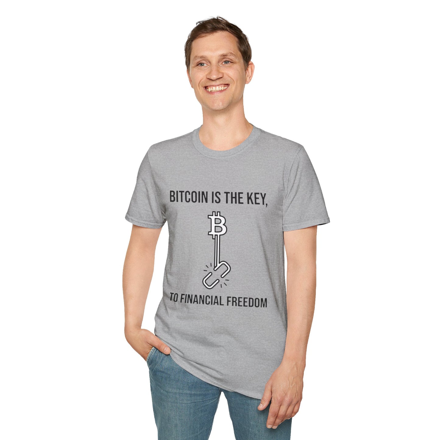 Bitcoin Is the Key T-Shirt — To Financial Freedom Crypto Tee
