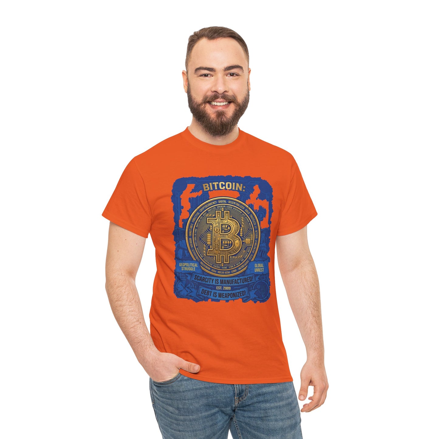Bitcoin Vintage Coin Graphic Tee — Crypto Enthusiast T-Shirt