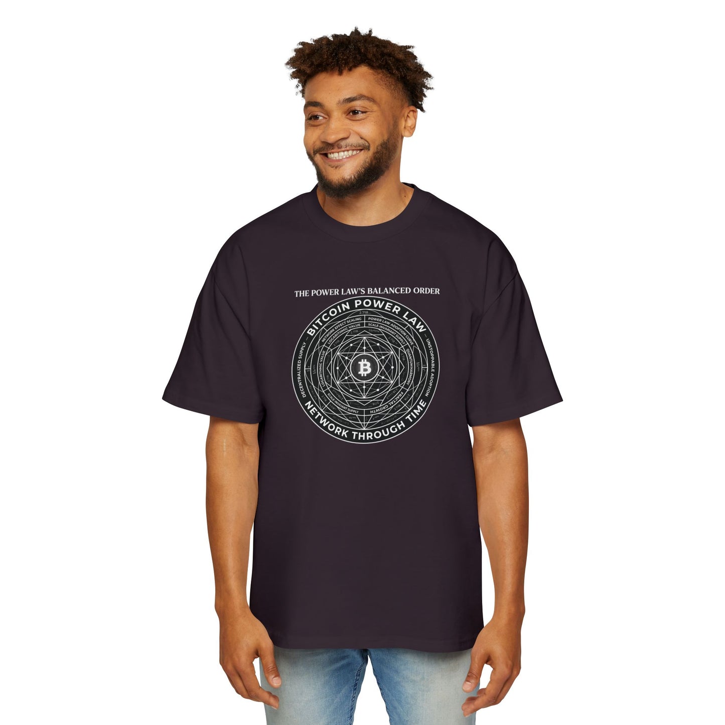 Bitcoin Power Law Men's Oversized Tee