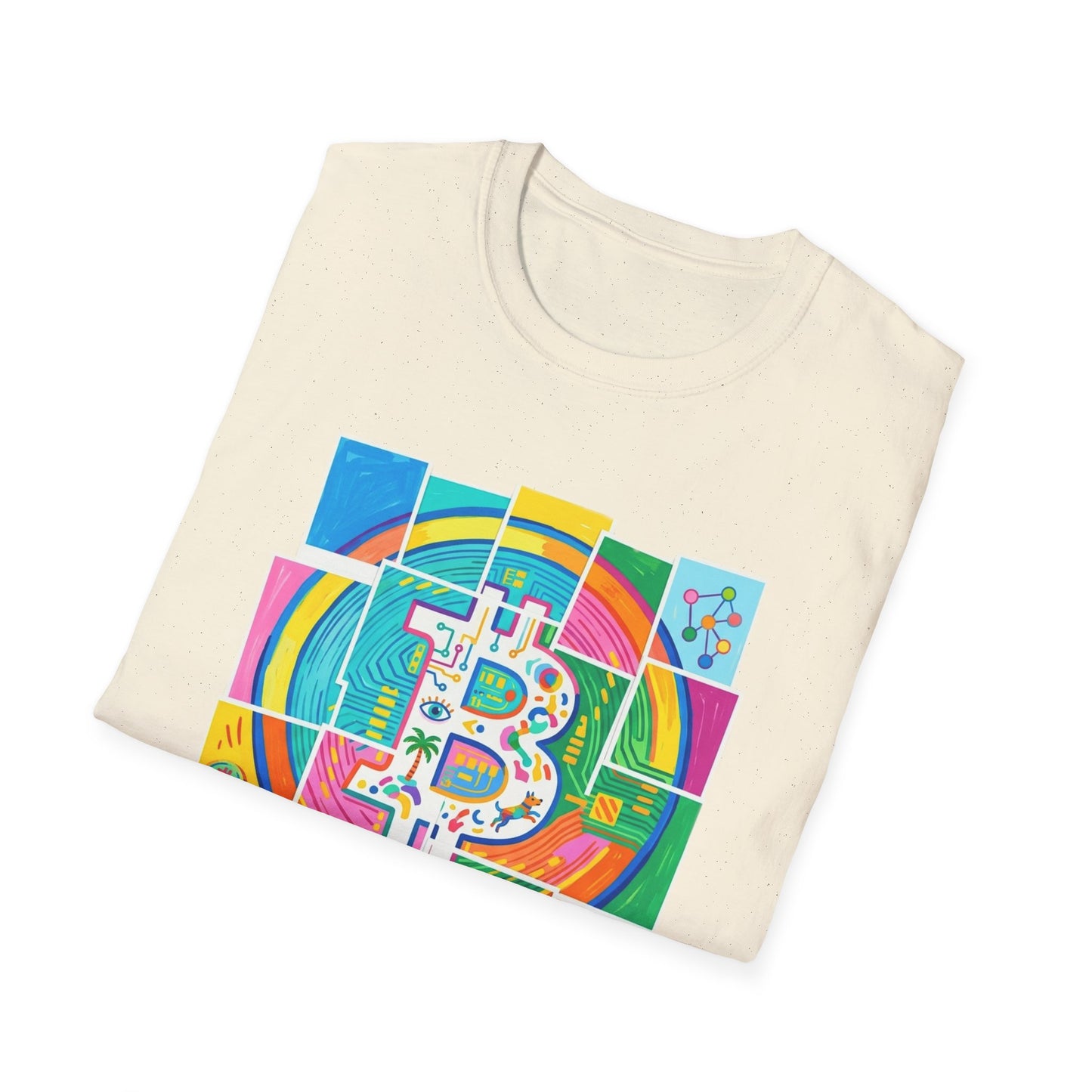 Bitcoin Decentralized Graphic T-Shirt — Colorful Crypto Logo Tee
