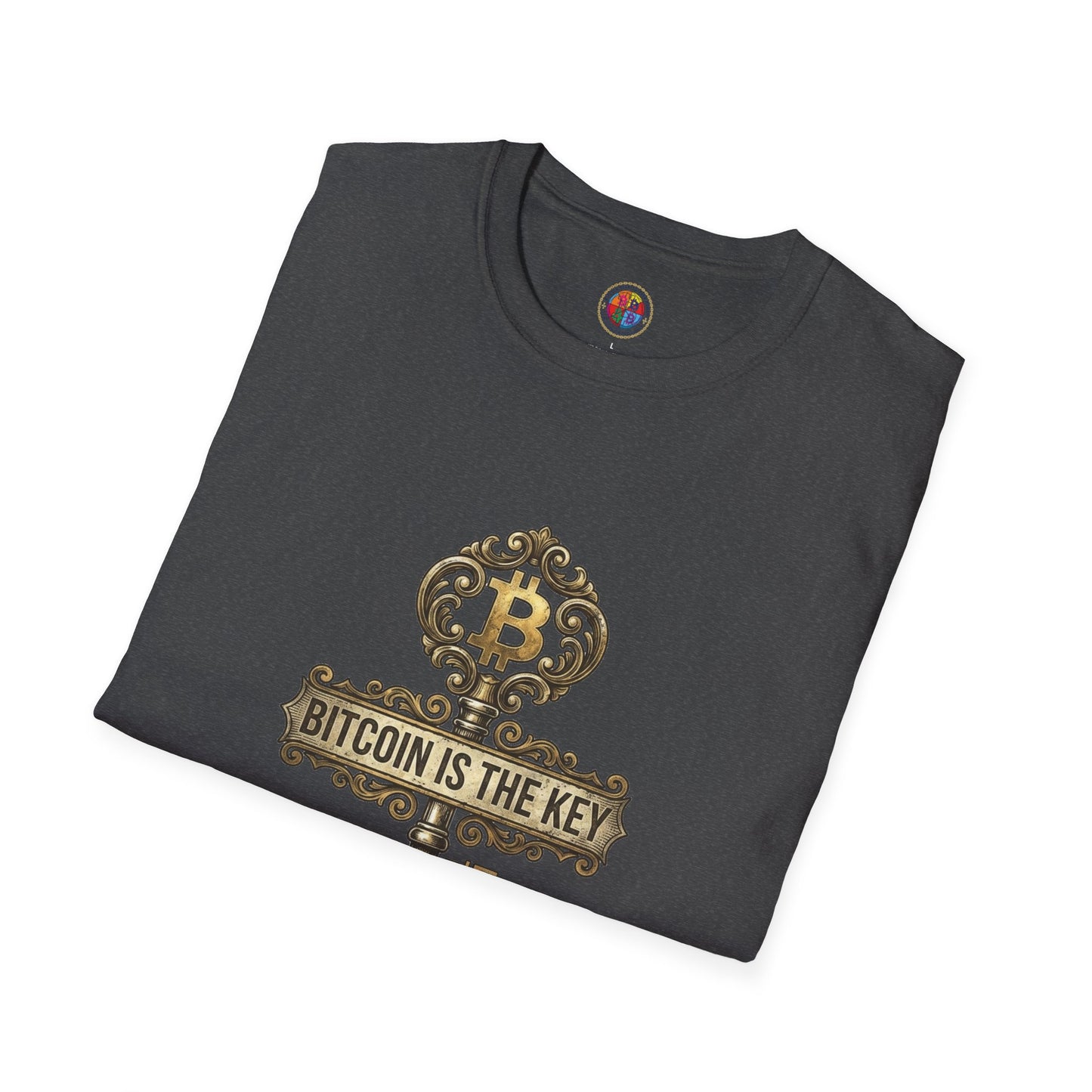 Bitcoin Is The Key Graphic T-Shirt — Vintage Key Crypto Tee