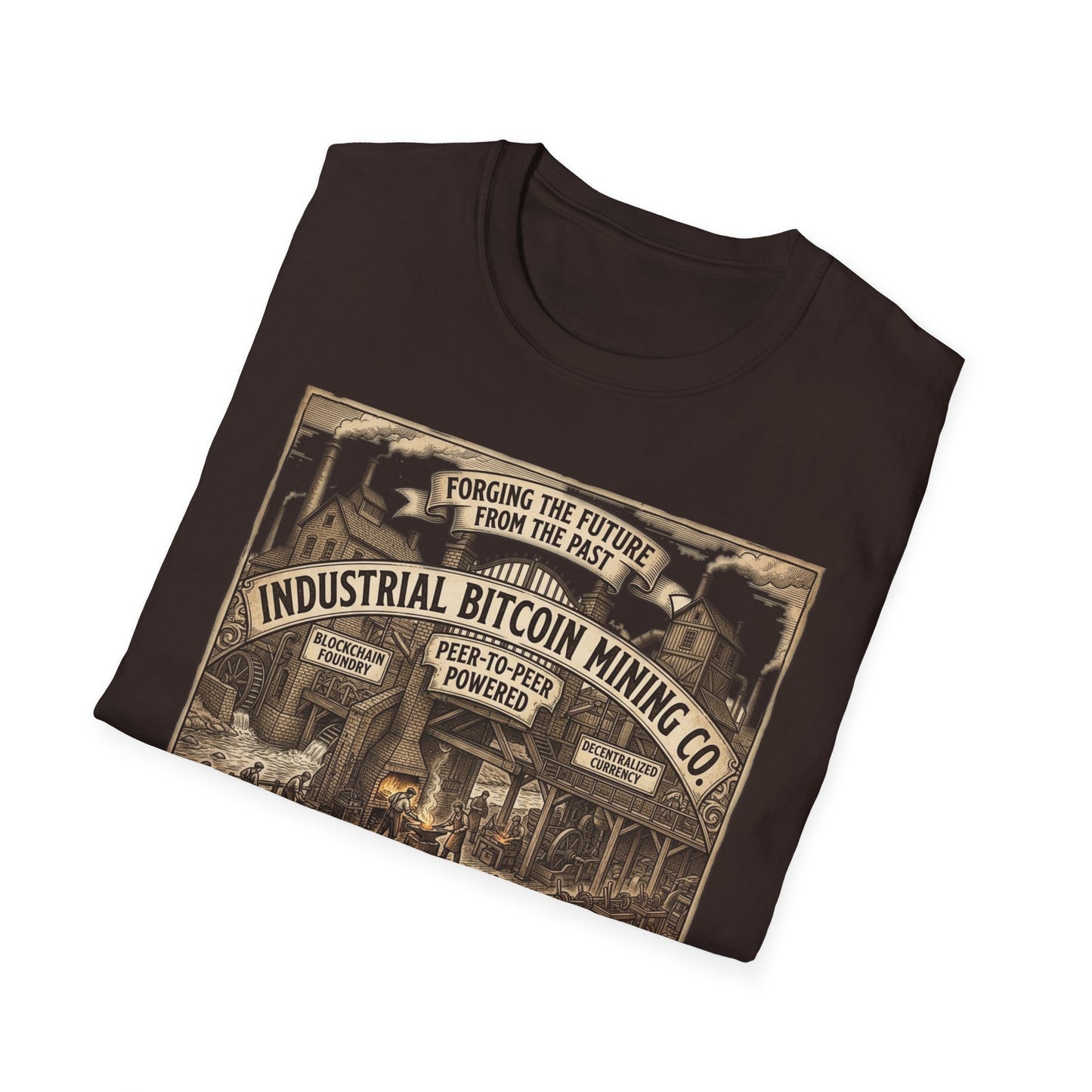 Industrial Bitcoin Mining Co. T-Shirt — Vintage Crypto Miner Graphic Tee