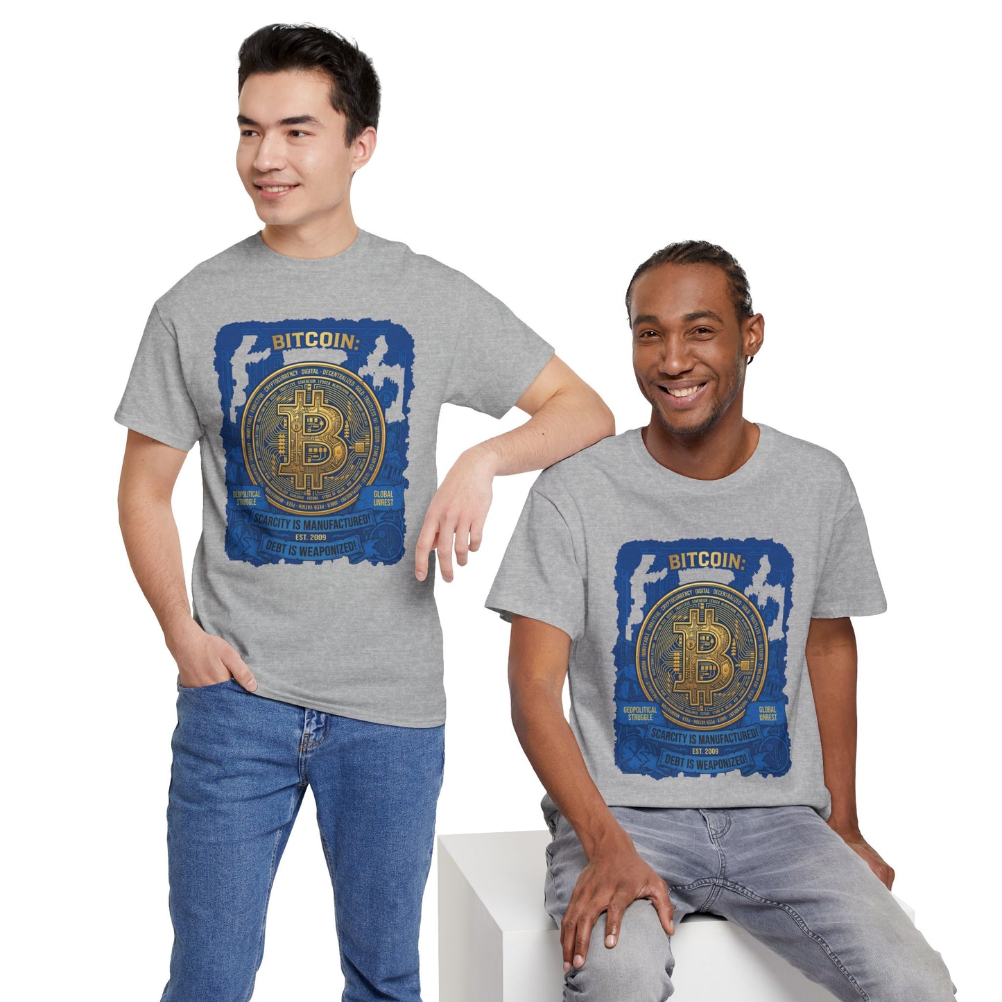 Bitcoin Vintage Coin Graphic Tee — Crypto Enthusiast T-Shirt