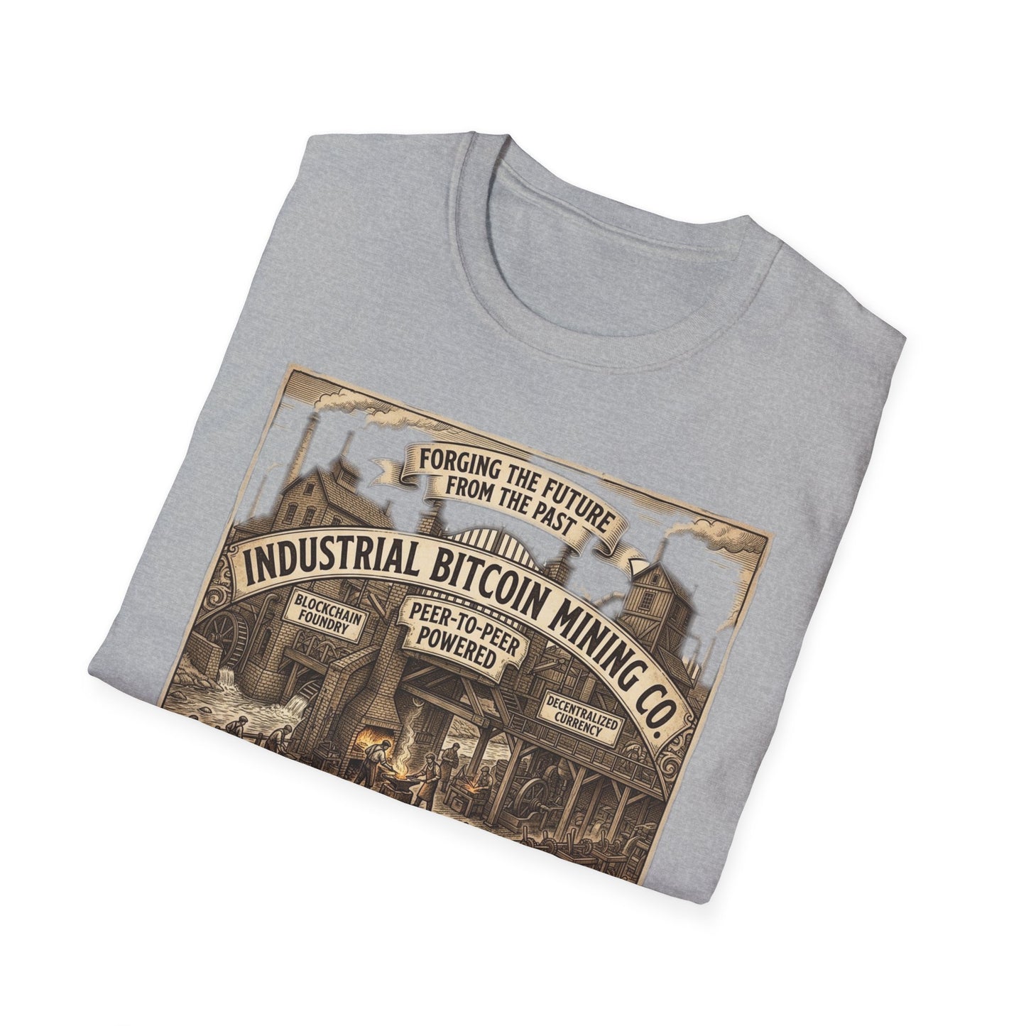 Industrial Bitcoin Mining Co. T-Shirt — Vintage Crypto Miner Graphic Tee