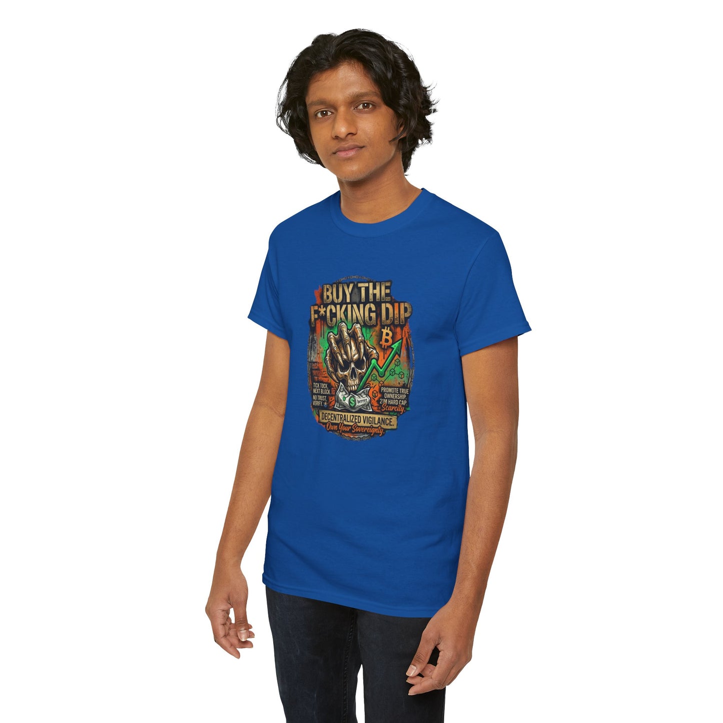 Buy The F*cking Dip Graphic Tee — Stock Market Crypto HODL Trading Shirt