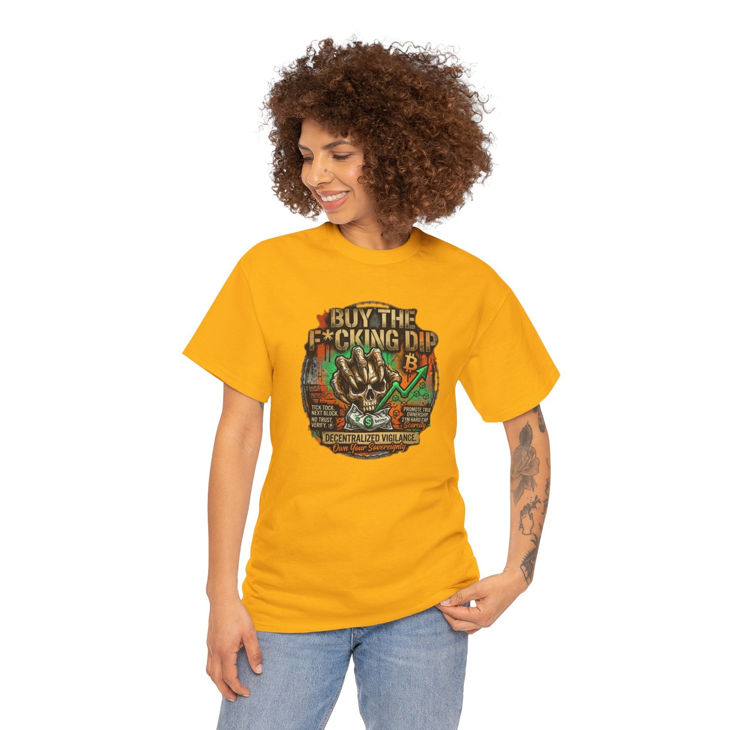 Buy The F*cking Dip Graphic Tee — Stock Market Crypto HODL Trading Shirt