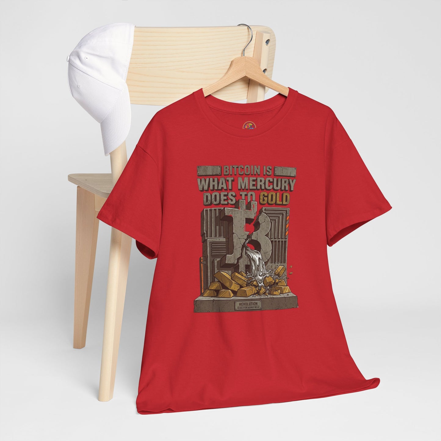 Bitcoin Mercury Effect T-Shirt — "Bitcoin is what mercury does to gold" Graphic Tee