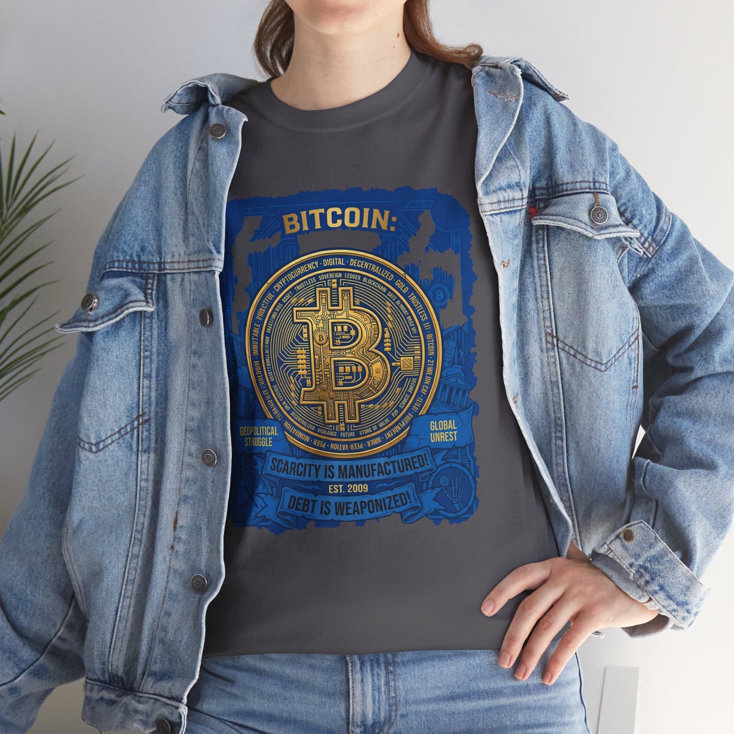 Bitcoin Vintage Coin Graphic Tee — Crypto Enthusiast T-Shirt
