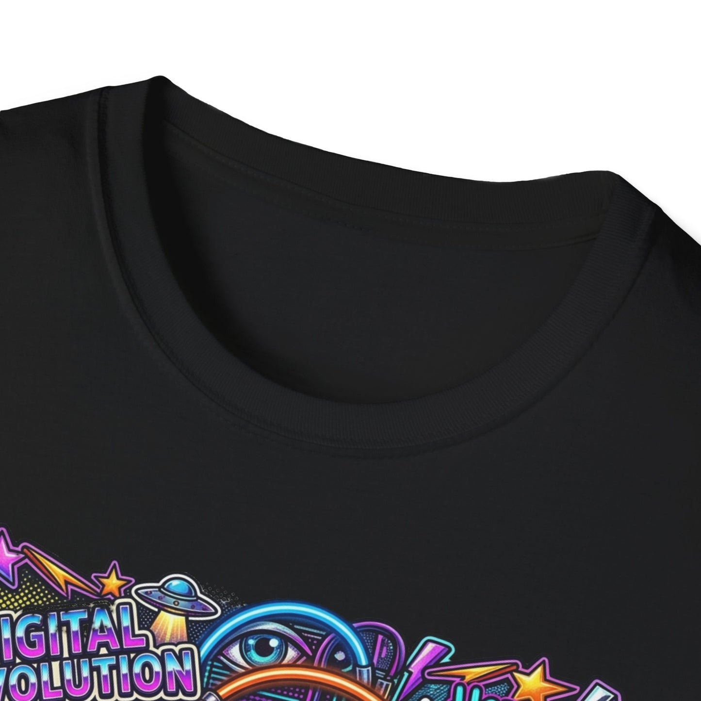 Bitcoin Electric Crypto Art T-Shirt — HODL, BTC Neon Graphic Tee