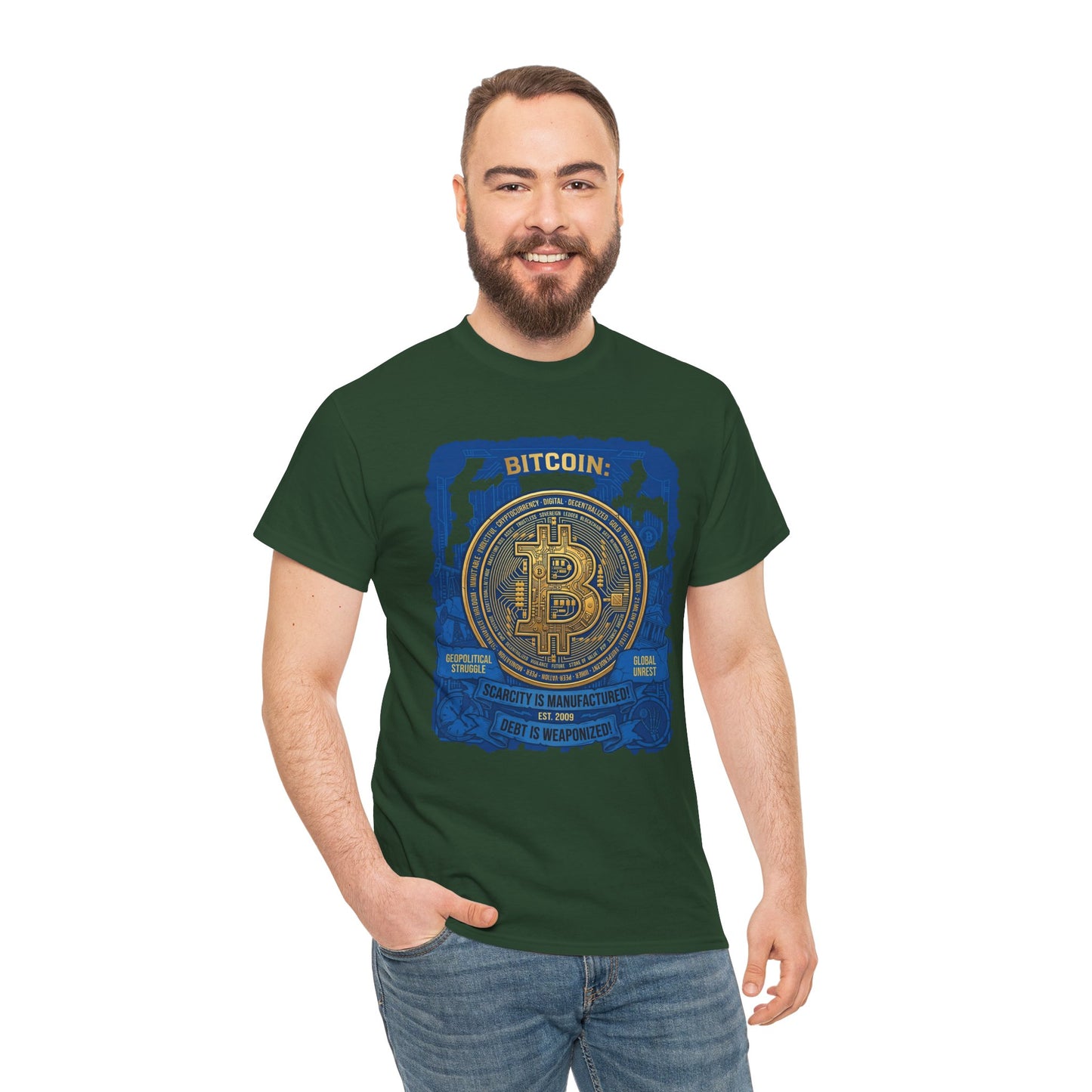 Bitcoin Vintage Coin Graphic Tee — Crypto Enthusiast T-Shirt