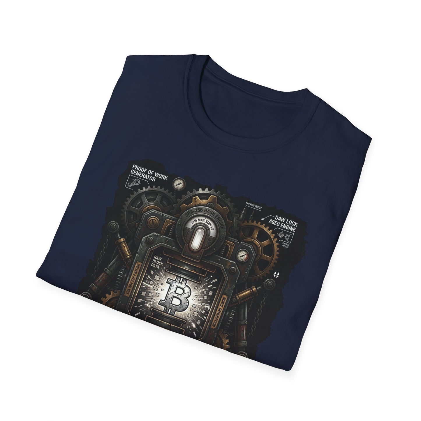 Bitcoin Proof of Work T-Shirt — Crypto Miner Vintage Graphic Tee