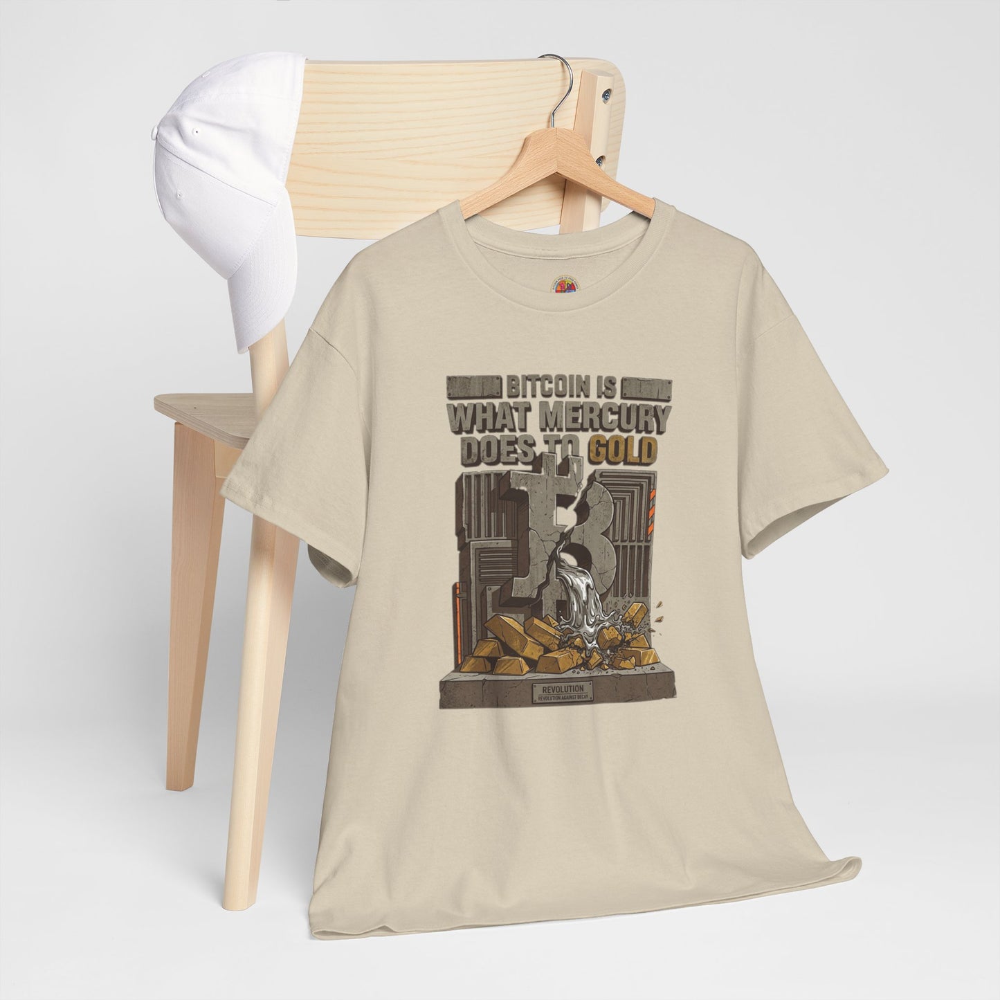 Bitcoin Mercury Effect T-Shirt — "Bitcoin is what mercury does to gold" Graphic Tee