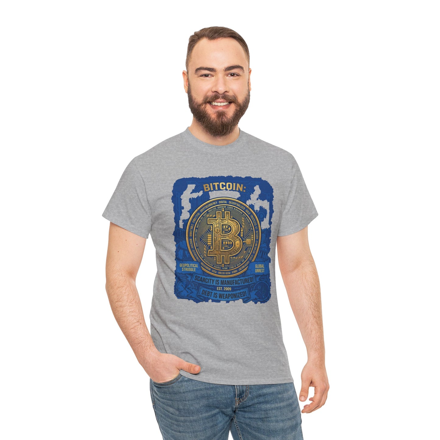 Bitcoin Vintage Coin Graphic Tee — Crypto Enthusiast T-Shirt