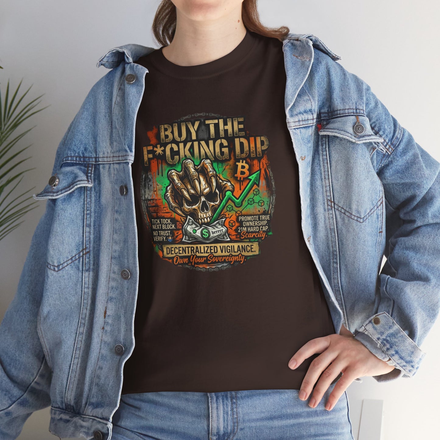 Buy The F*cking Dip Graphic Tee — Stock Market Crypto HODL Trading Shirt