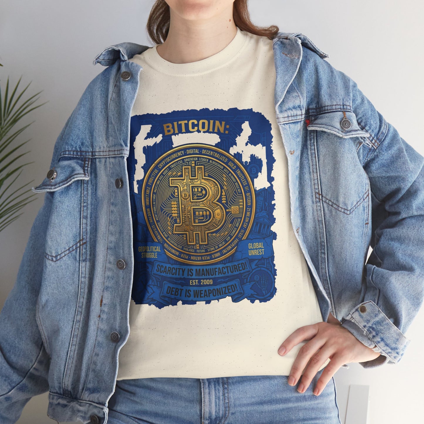 Bitcoin Vintage Coin Graphic Tee — Crypto Enthusiast T-Shirt