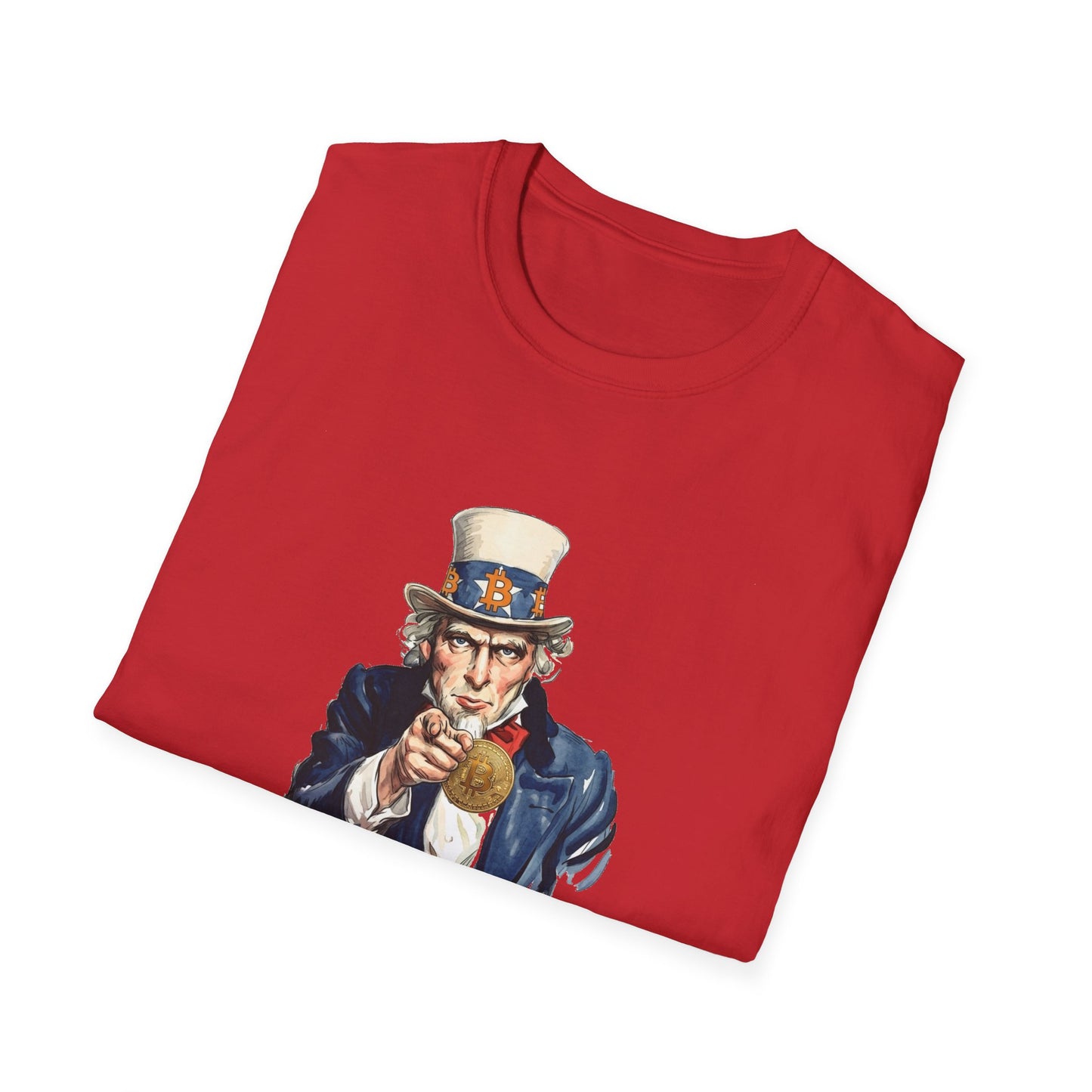 Bitcoin Uncle Sam T-Shirt — "I Want You for Bitcoin" Patriotic Crypto Tee