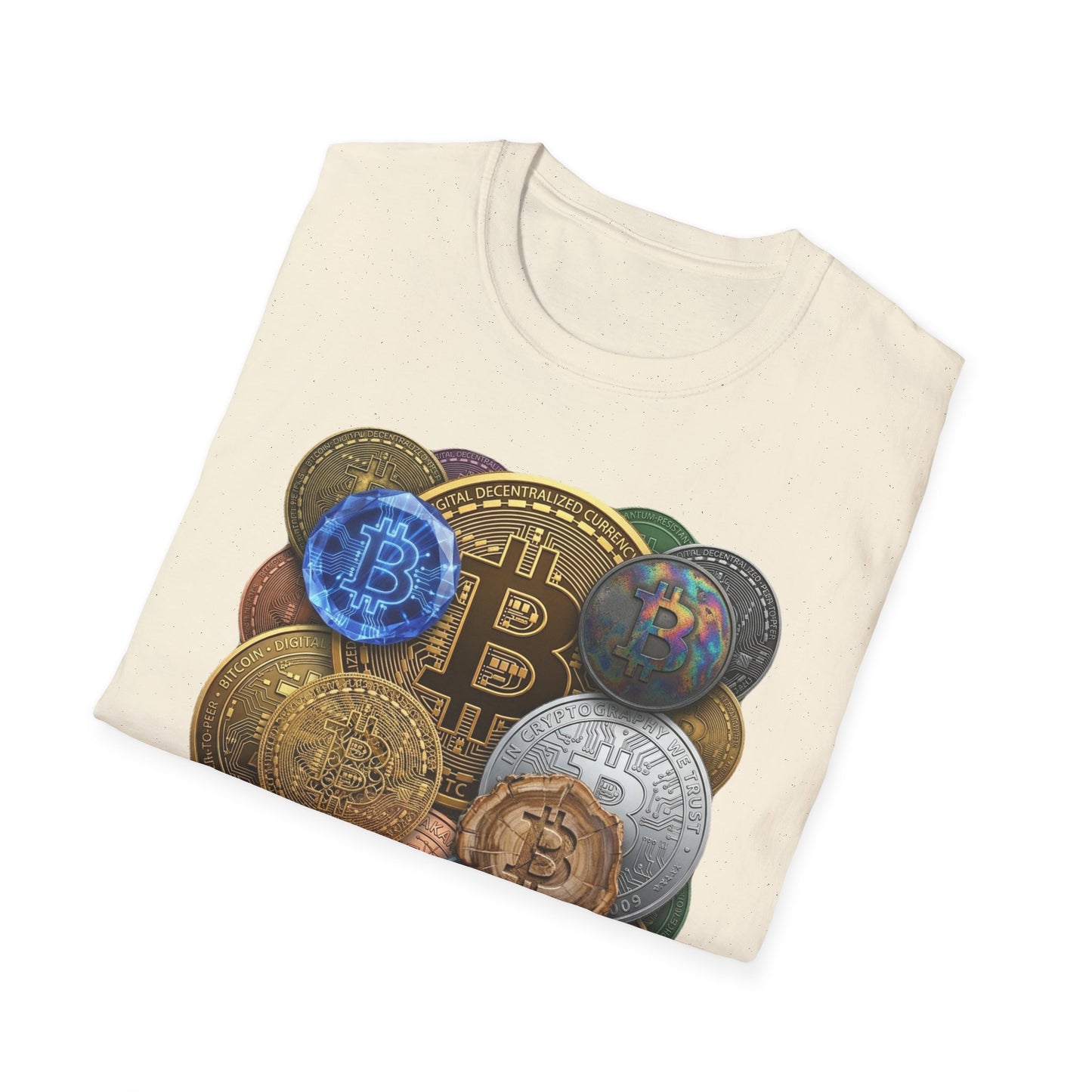 Bitcoin Crypto Coins Graphic T‑Shirt — Cryptocurrency Investor Tee