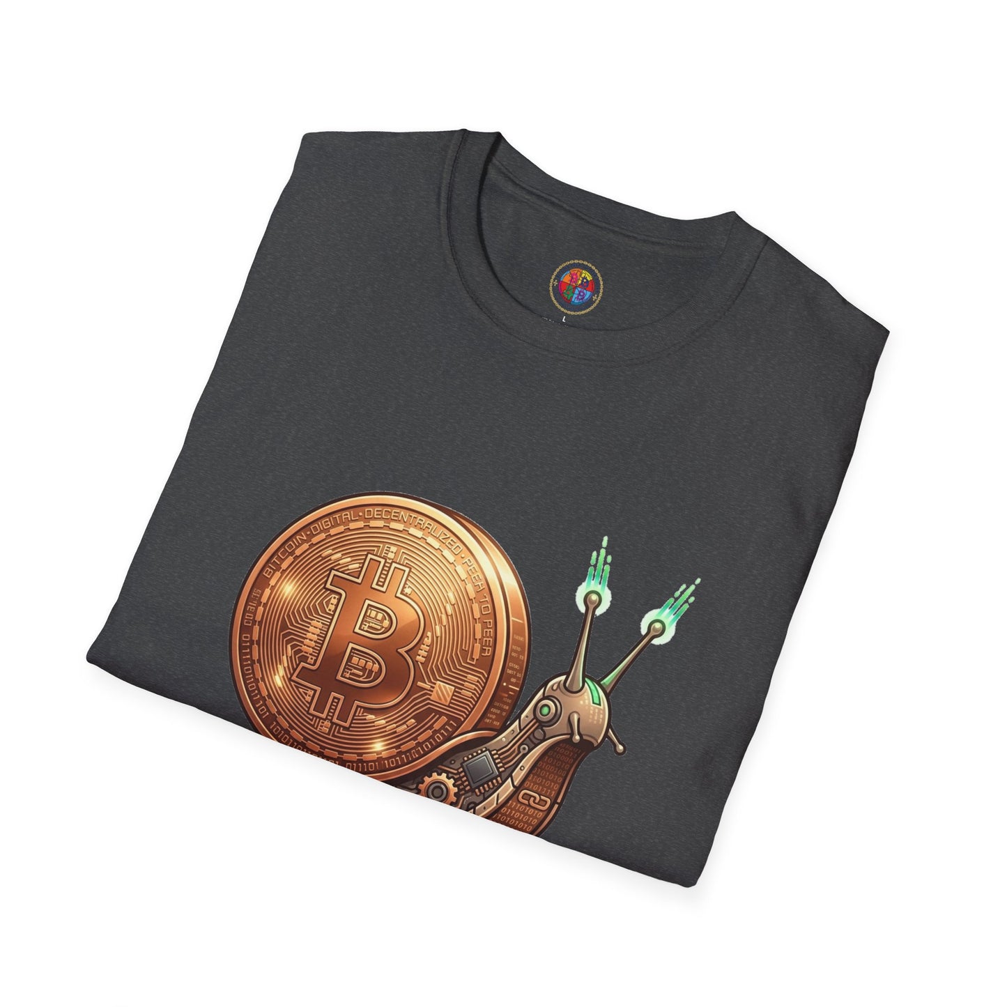 Bitcoin Snail T-Shirt — "Bitcoin Snail: The Slowest, Surest Path" Crypto Tee