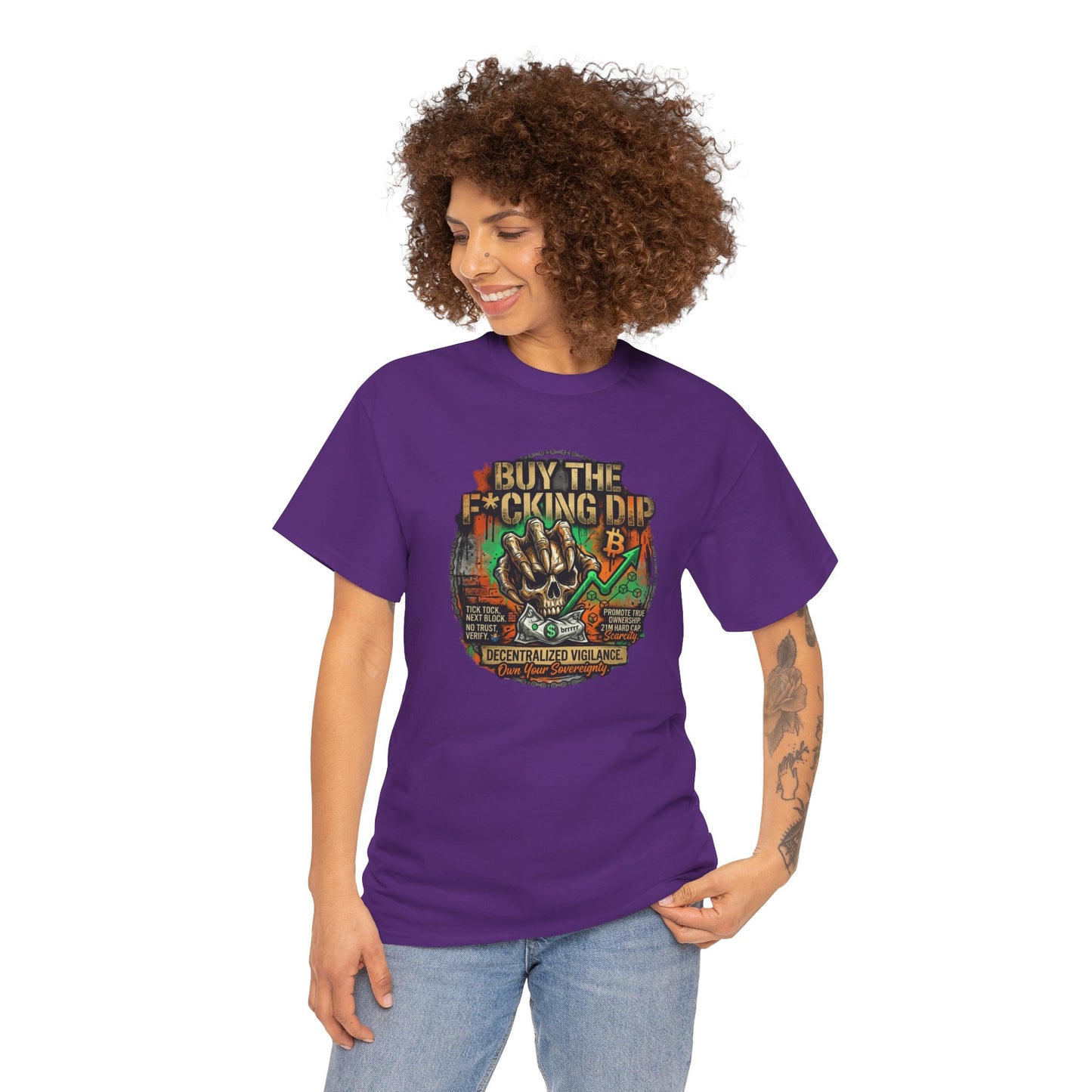 Buy The F*cking Dip Graphic Tee — Stock Market Crypto HODL Trading Shirt