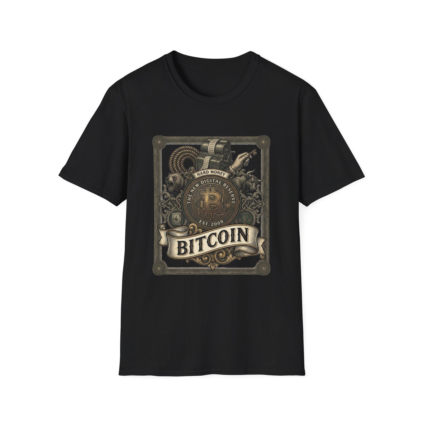 Bitcoin Steampunk T-Shirt — Vintage Crypto Emblem Tee