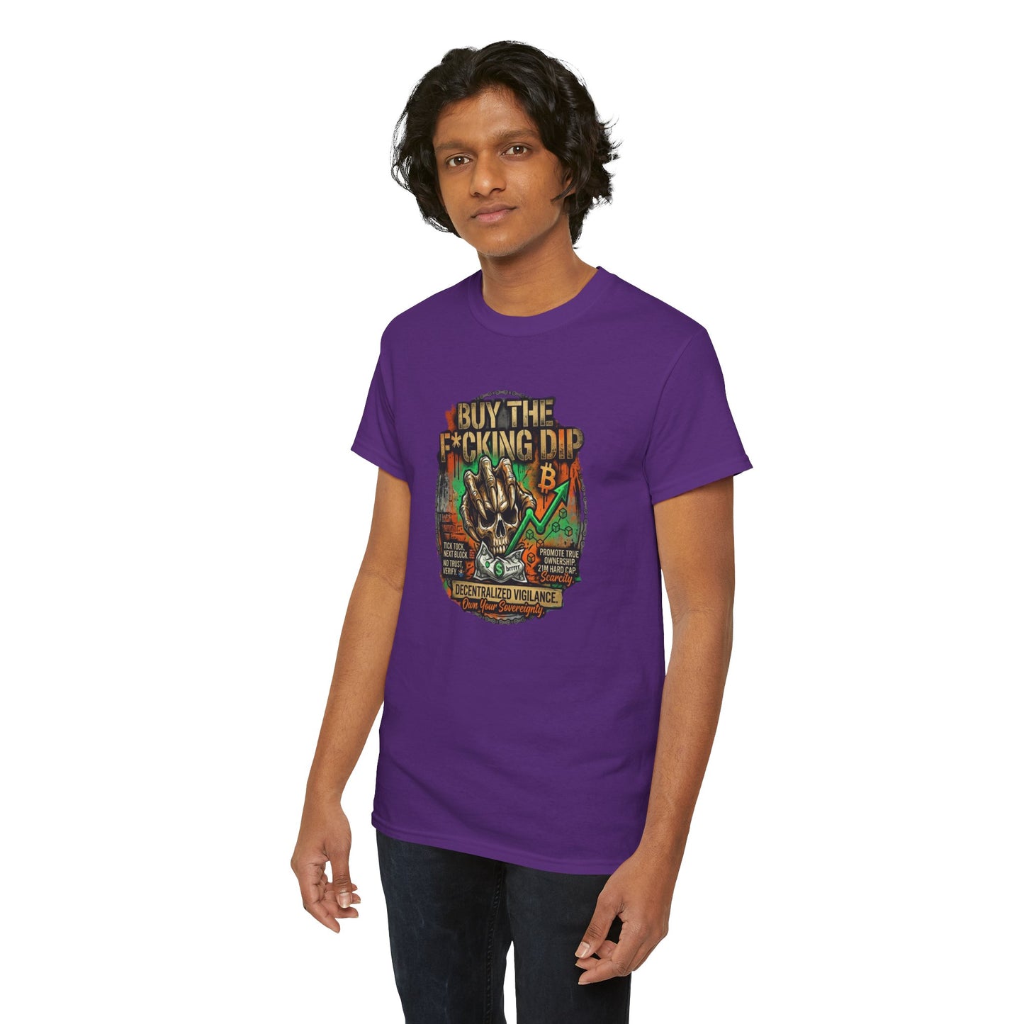 Buy The F*cking Dip Graphic Tee — Stock Market Crypto HODL Trading Shirt