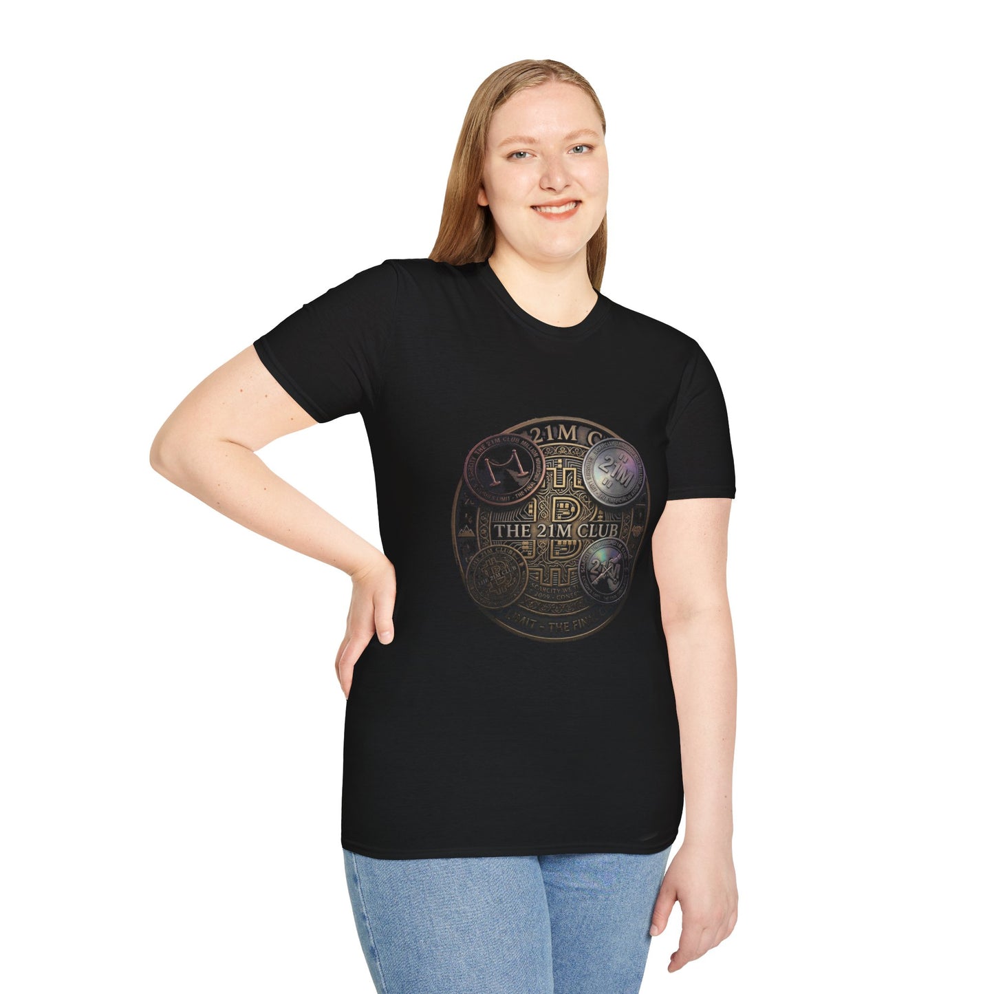 Vintage 21M Club Coin Circle T-Shirt — Retro Currency Graphic Tee