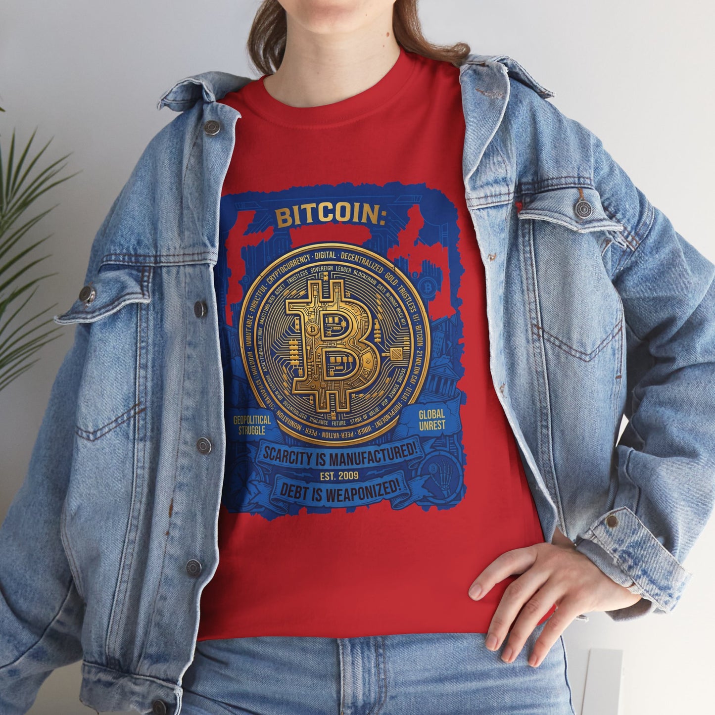 Bitcoin Vintage Coin Graphic Tee — Crypto Enthusiast T-Shirt