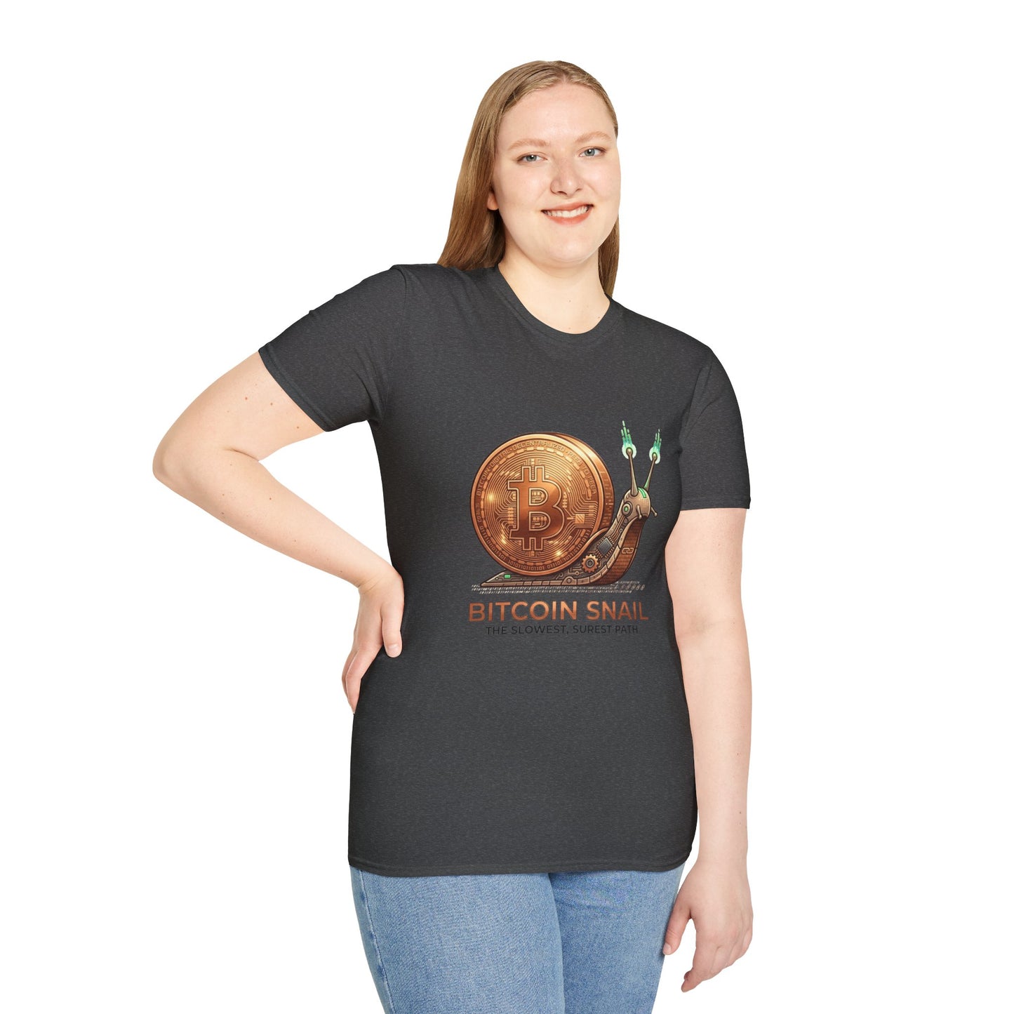 Bitcoin Snail T-Shirt — "Bitcoin Snail: The Slowest, Surest Path" Crypto Tee