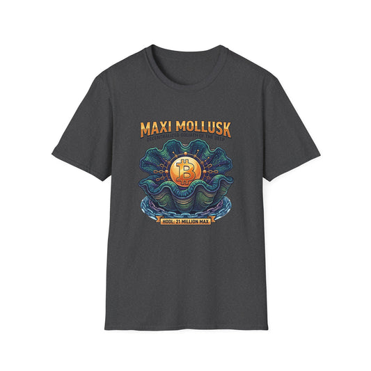 Bitcoin Pearl T-Shirt — "Maxi Mollusk" Crypto Art Tee
