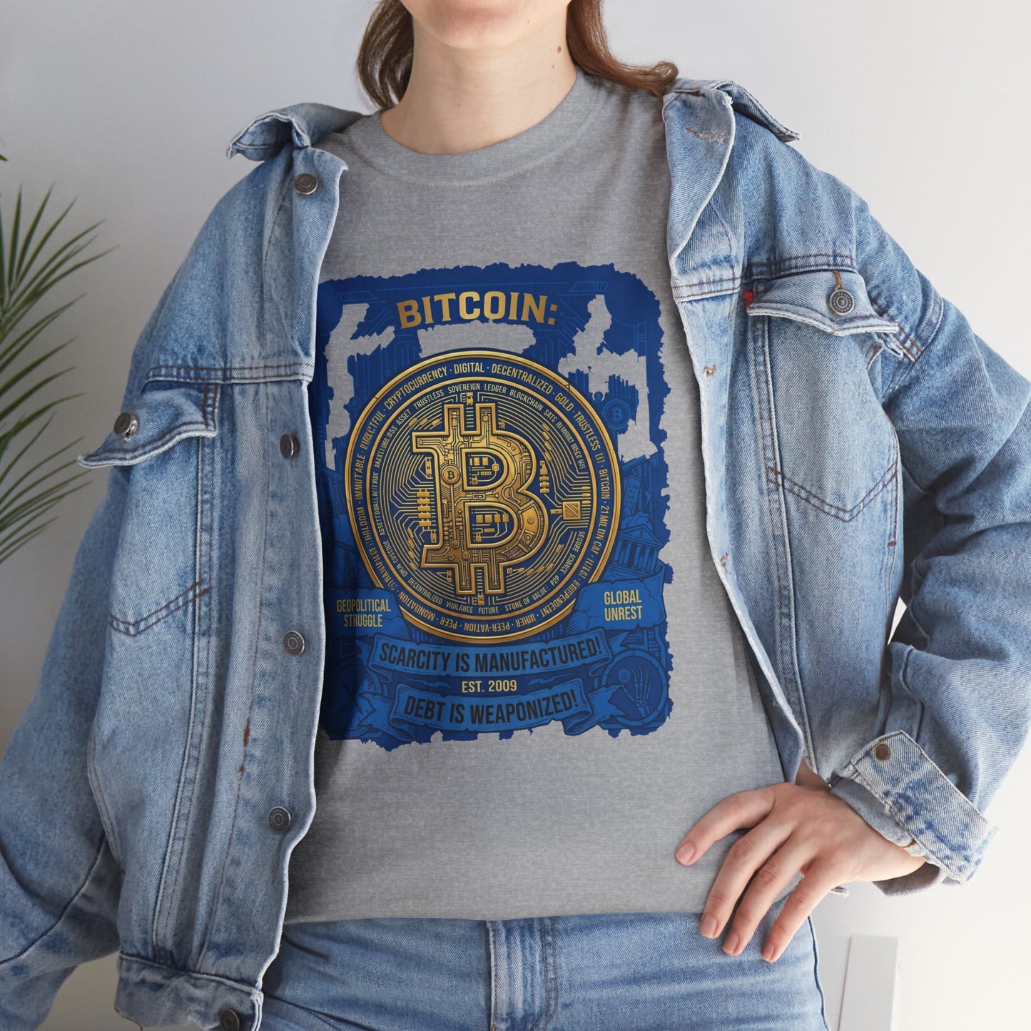 Bitcoin Vintage Coin Graphic Tee — Crypto Enthusiast T-Shirt