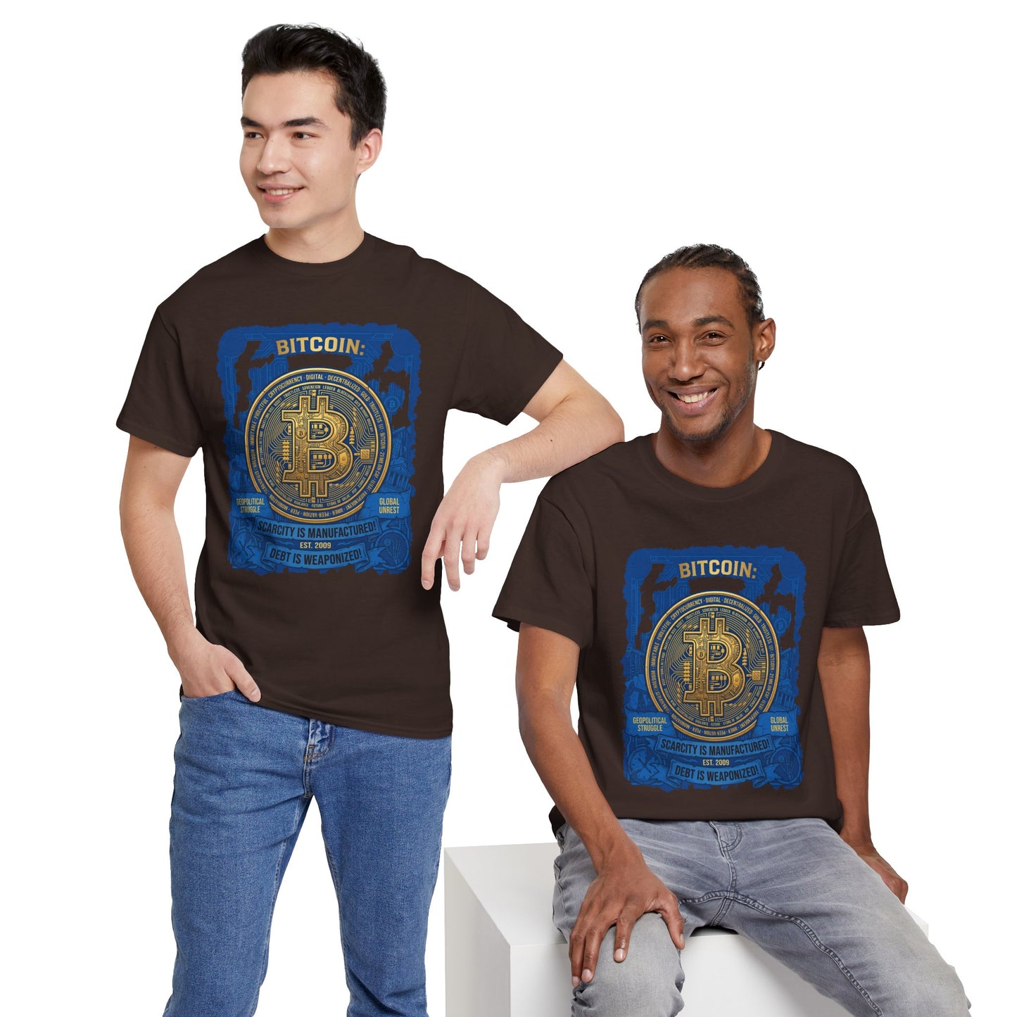 Bitcoin Vintage Coin Graphic Tee — Crypto Enthusiast T-Shirt