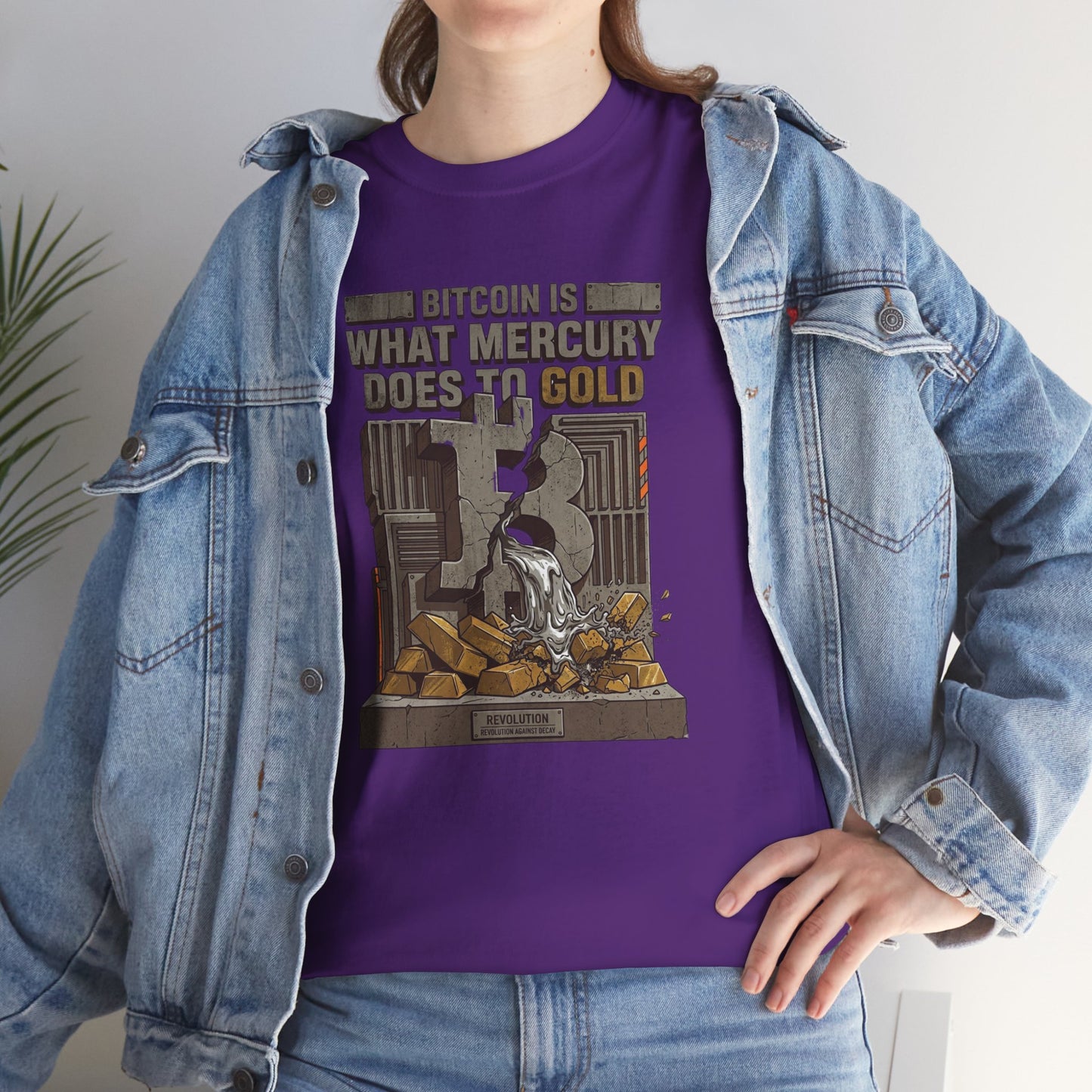 Bitcoin Mercury Effect T-Shirt — "Bitcoin is what mercury does to gold" Graphic Tee