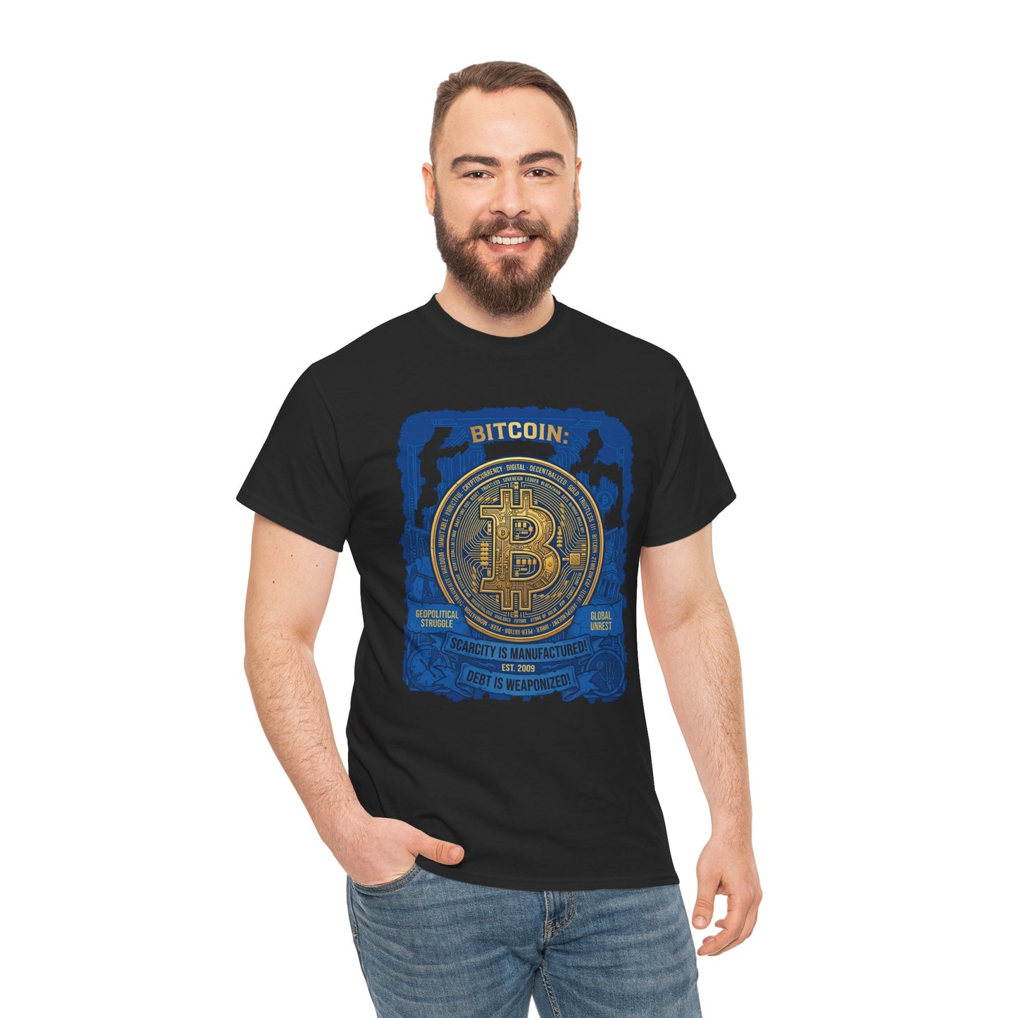 Bitcoin Vintage Coin Graphic Tee — Crypto Enthusiast T-Shirt