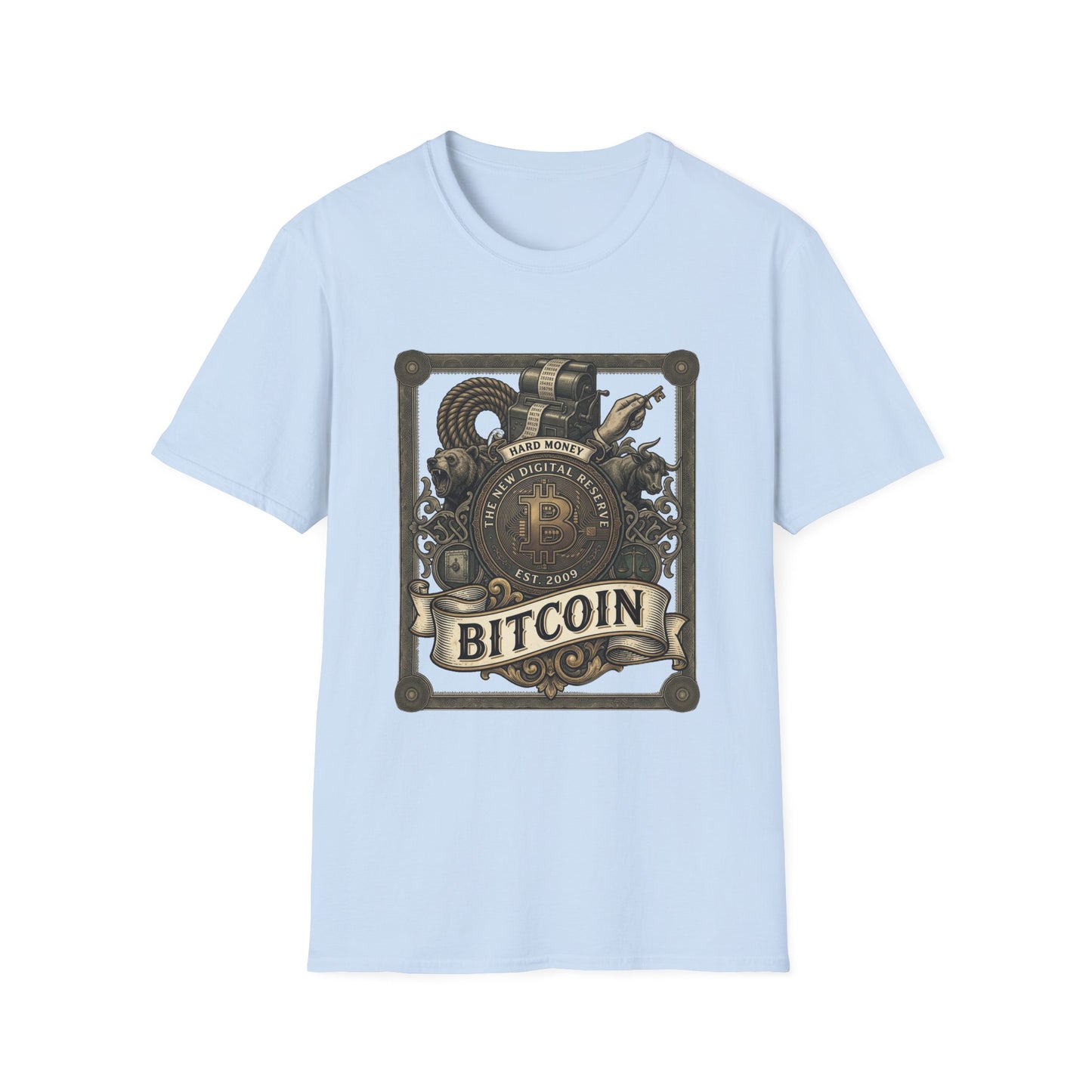 Bitcoin Steampunk T-Shirt — Vintage Crypto Emblem Tee