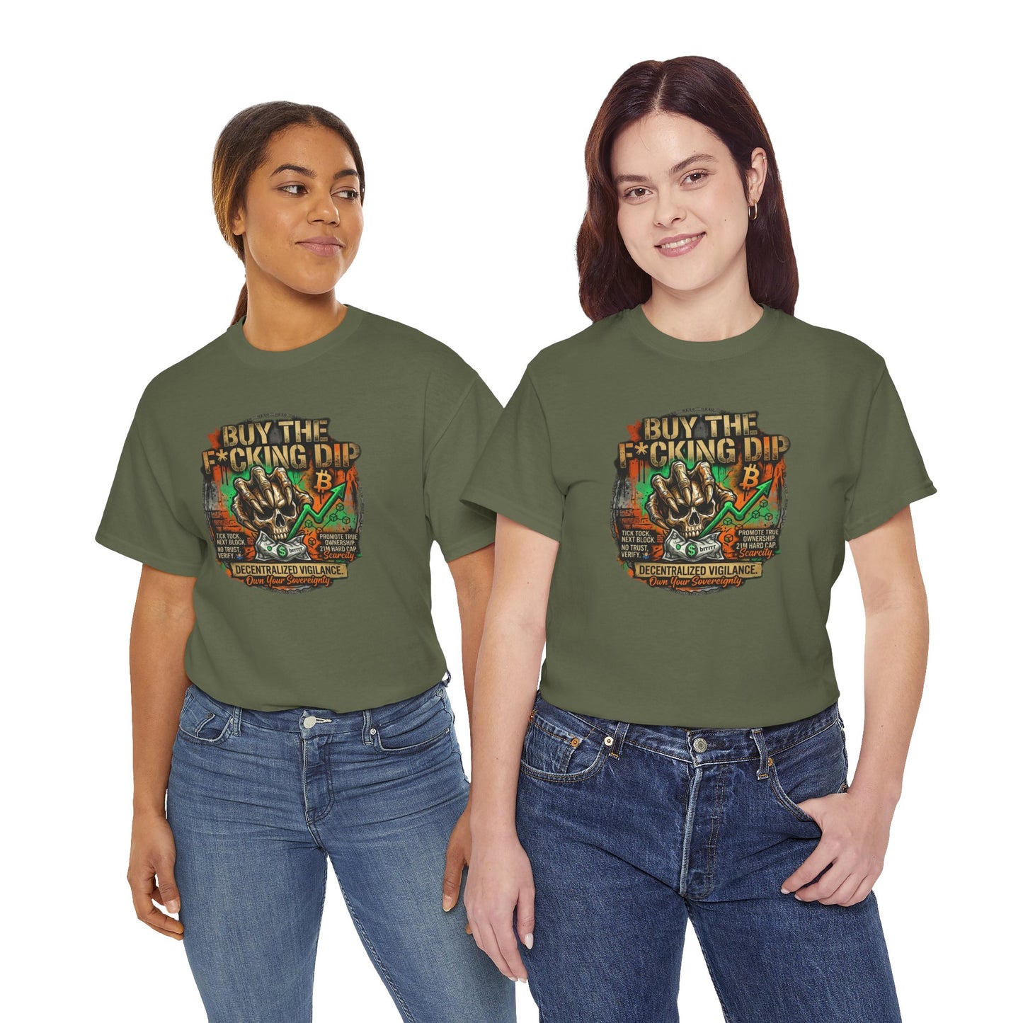 Buy The F*cking Dip Graphic Tee — Stock Market Crypto HODL Trading Shirt