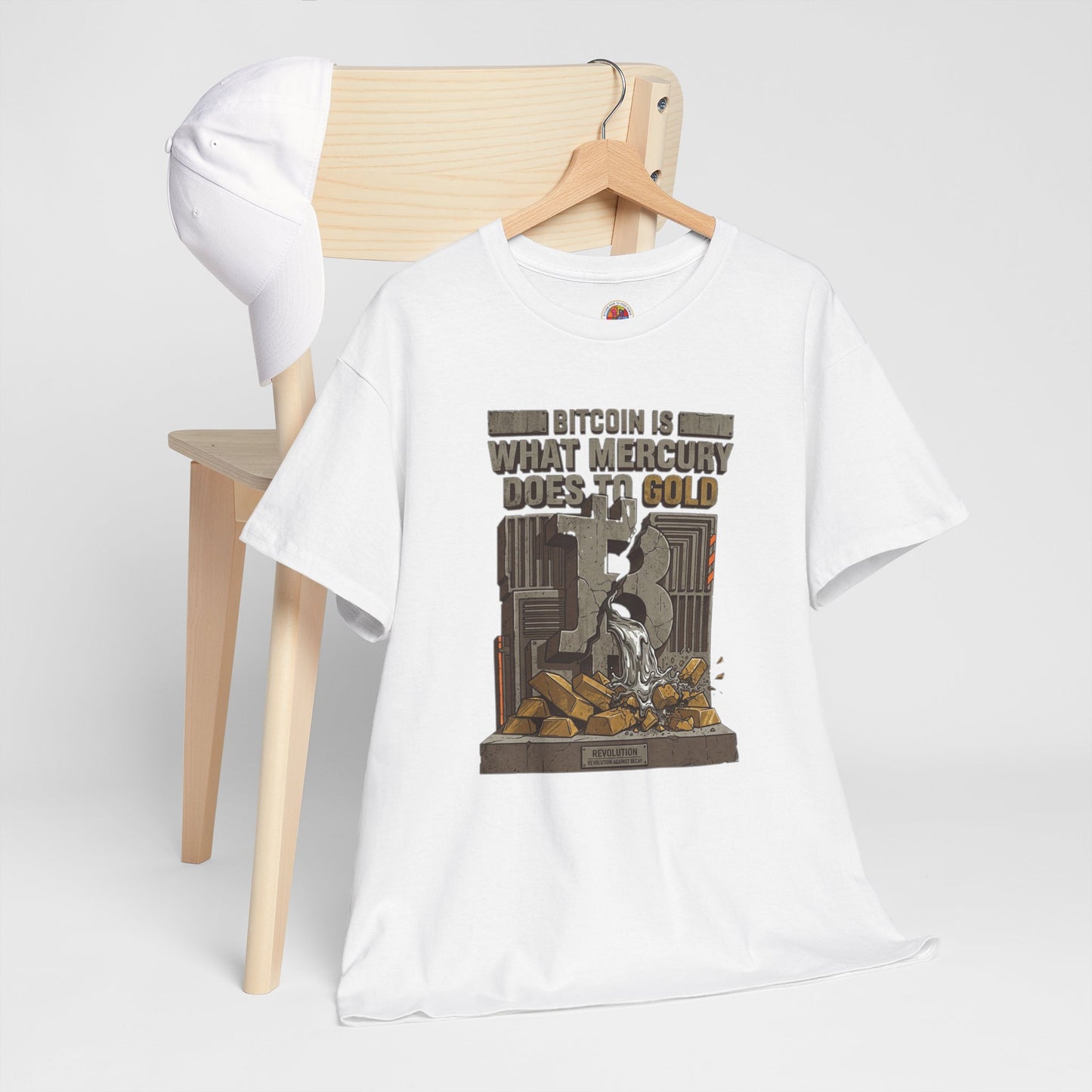 Bitcoin Mercury Effect T-Shirt — "Bitcoin is what mercury does to gold" Graphic Tee