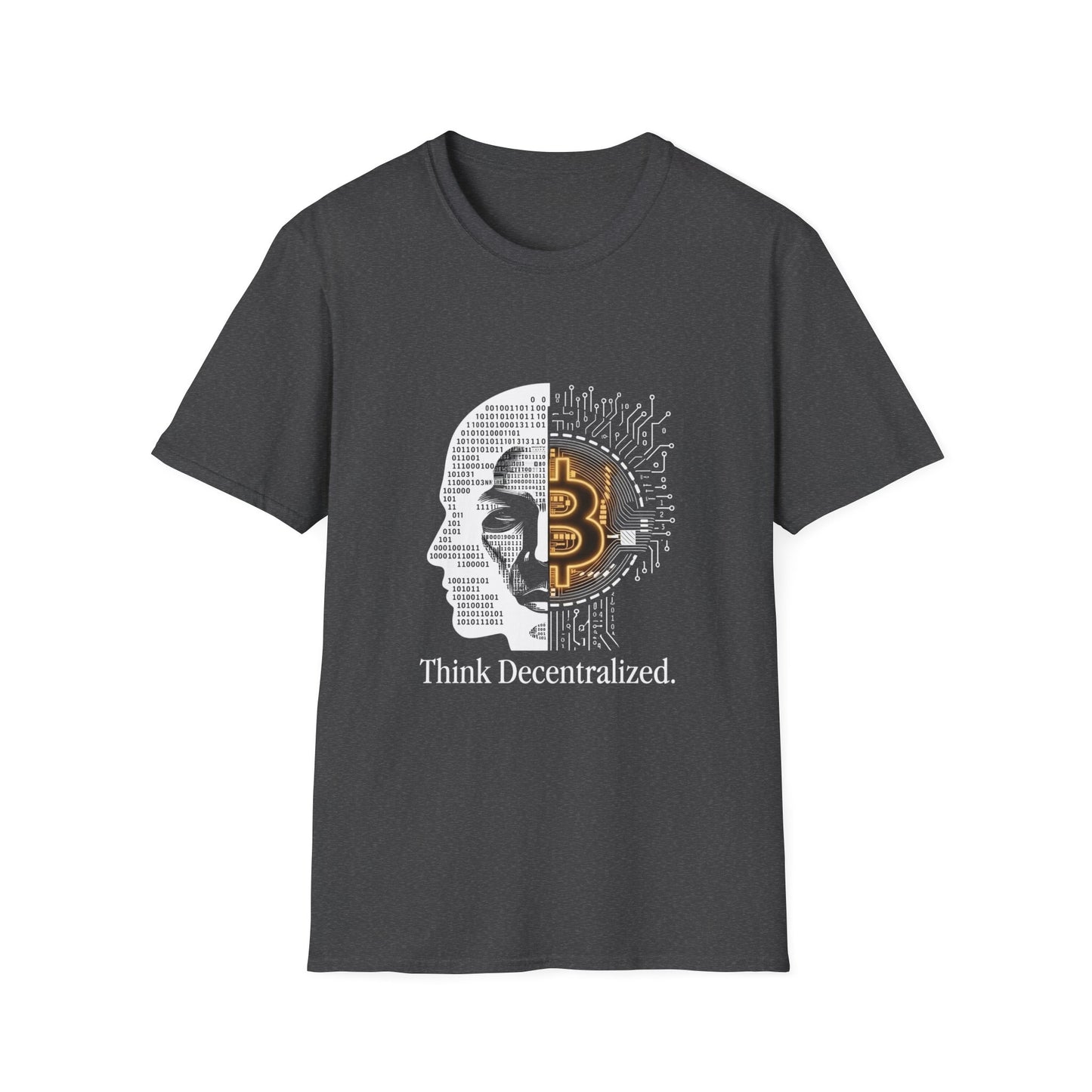 Think Decentralized Bitcoin T-Shirt — Crypto Tech Graphic Tee