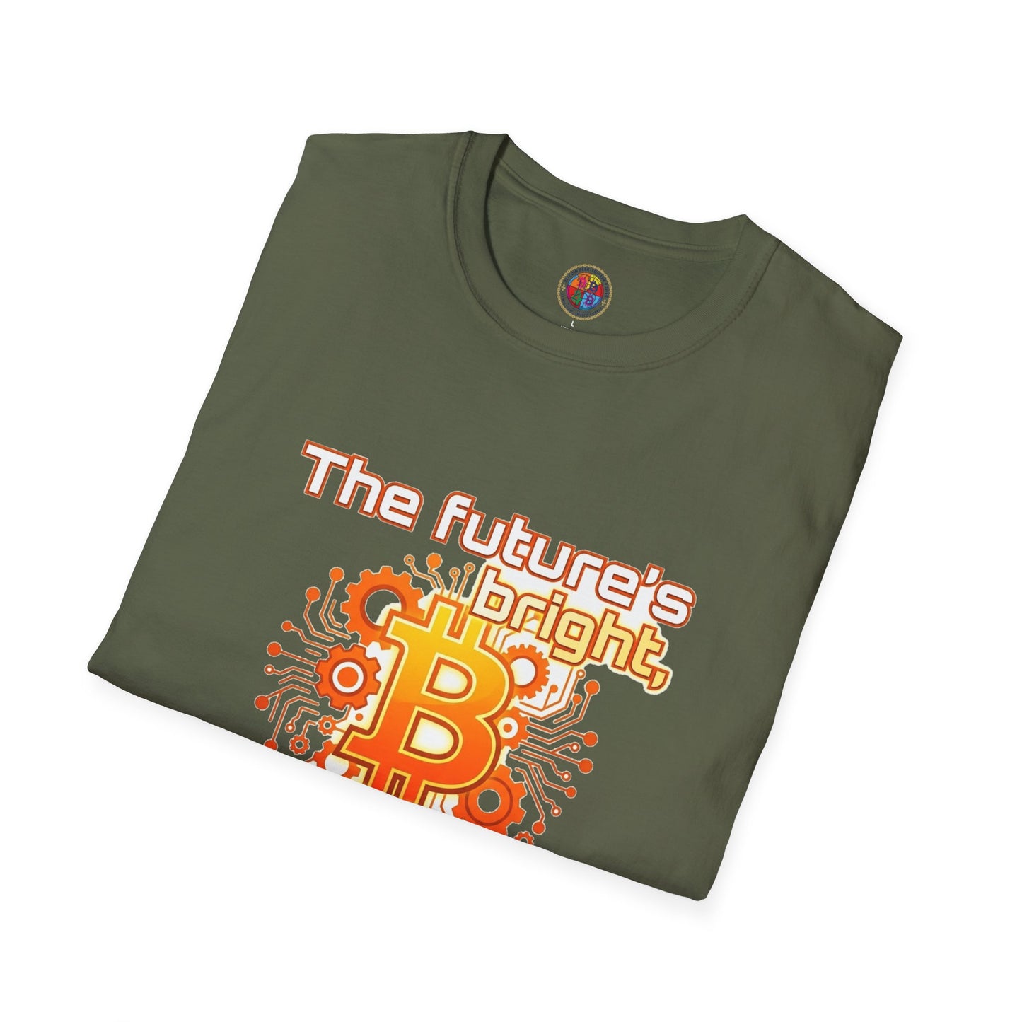Bitcoin T-Shirt — “The Future’s Bright, The Future’s Orange” Crypto Tee