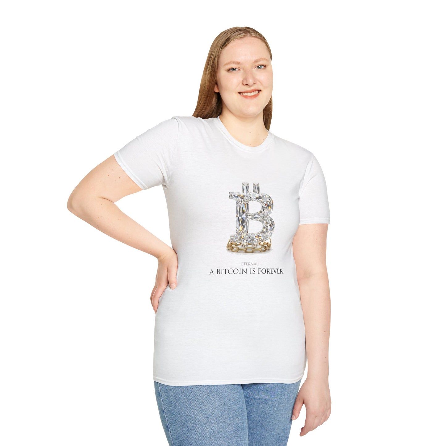 Bitcoin Diamond Forever Graphic Tee | Unisex Softstyle T-Shirt
