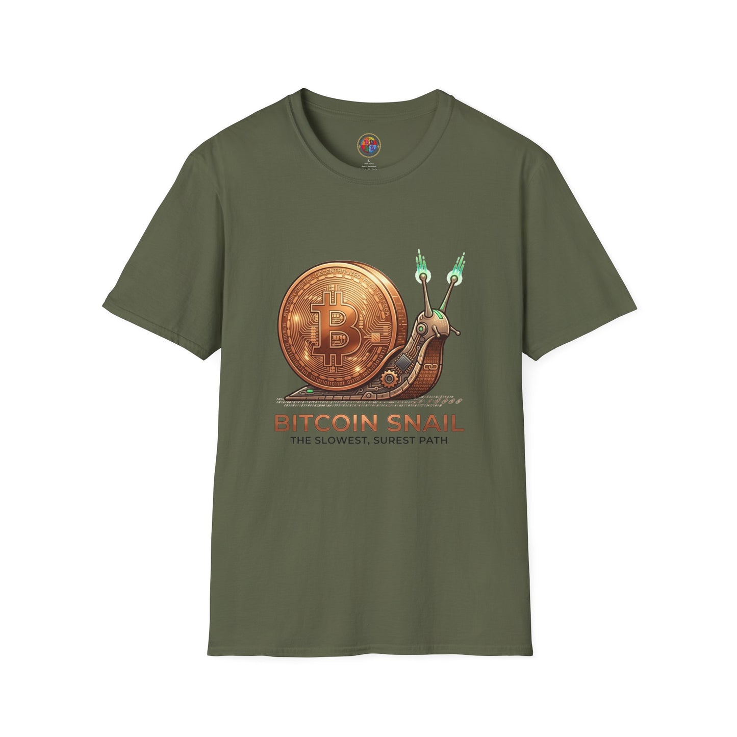 Bitcoin Snail T-Shirt — "Bitcoin Snail: The Slowest, Surest Path" Crypto Tee