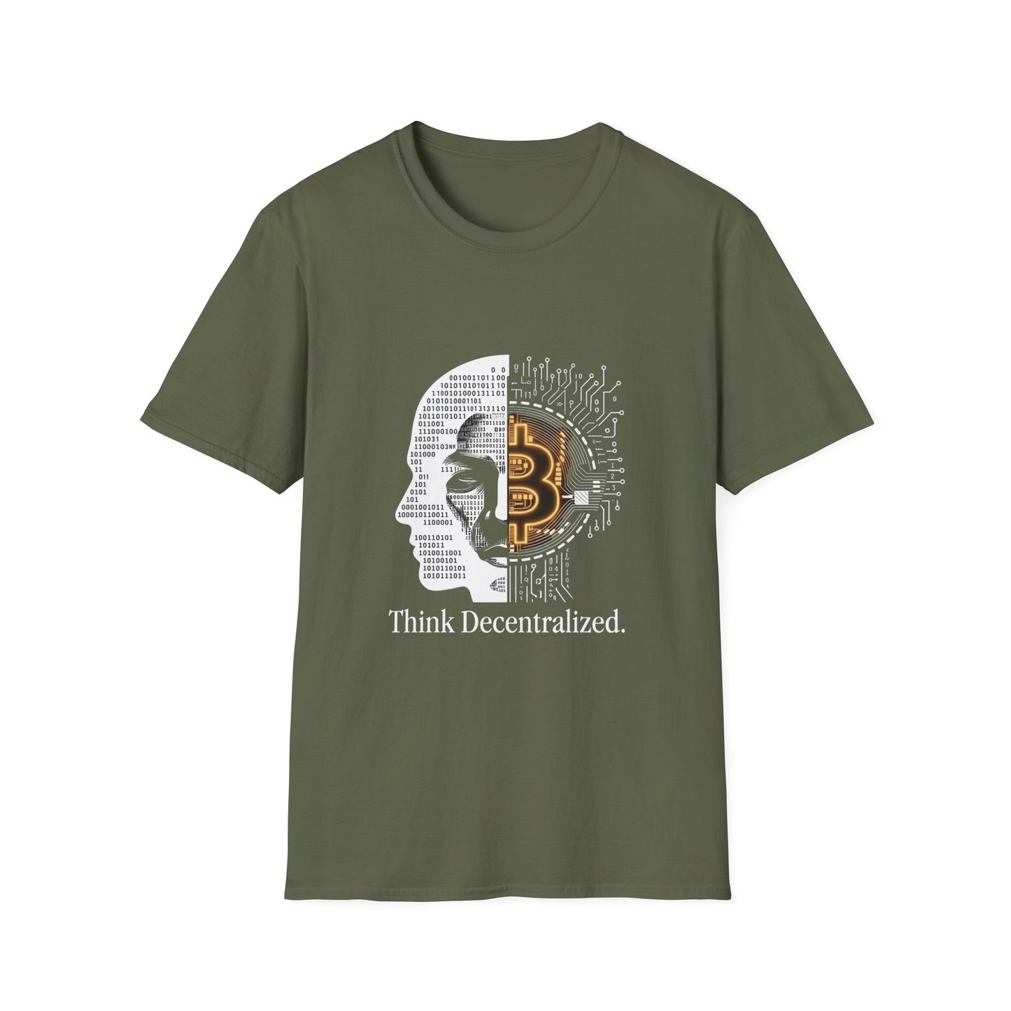 Think Decentralized Bitcoin T-Shirt — Crypto Tech Graphic Tee