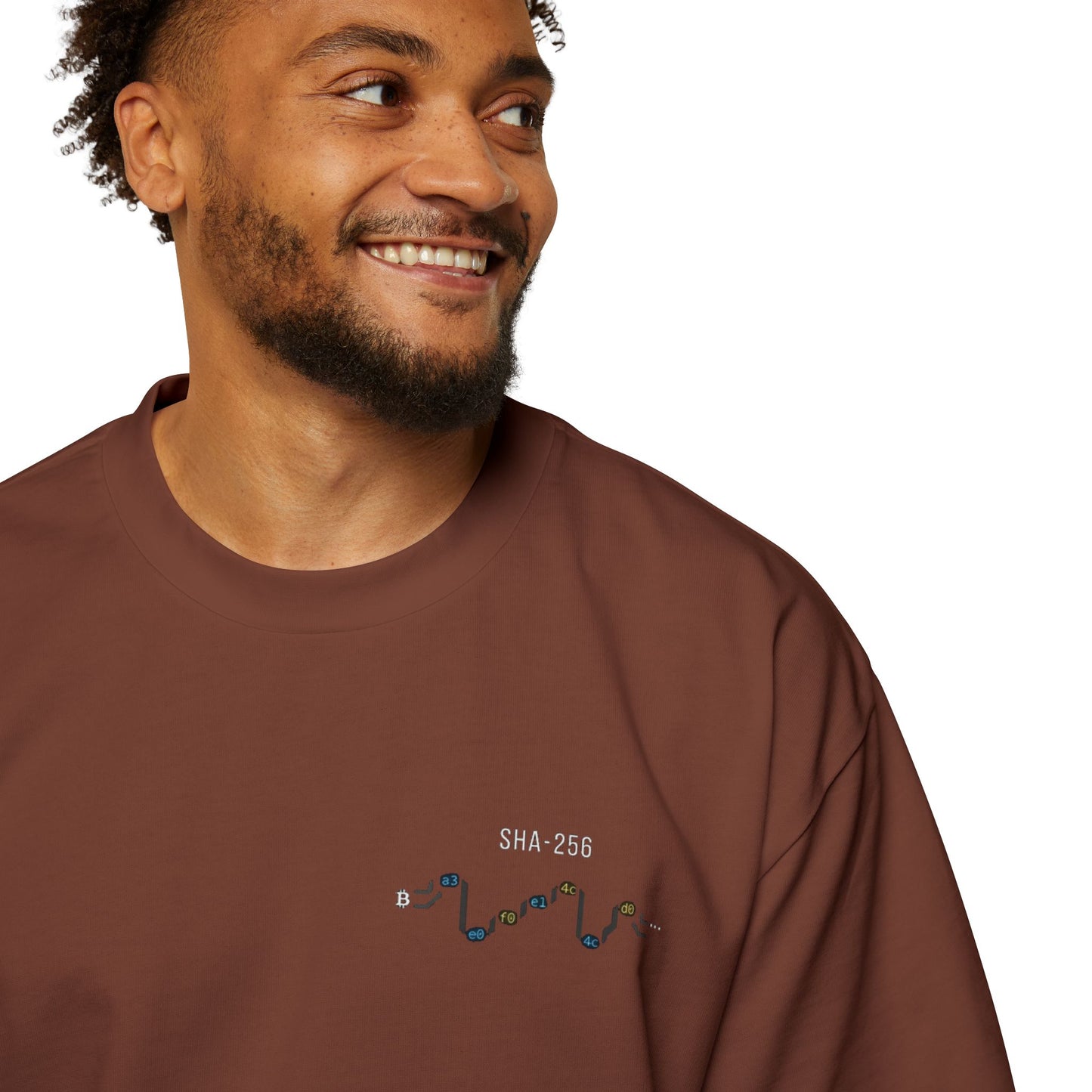 Bitcoin Genesis Block Tee — Coordinates Back & SHA-256 Front