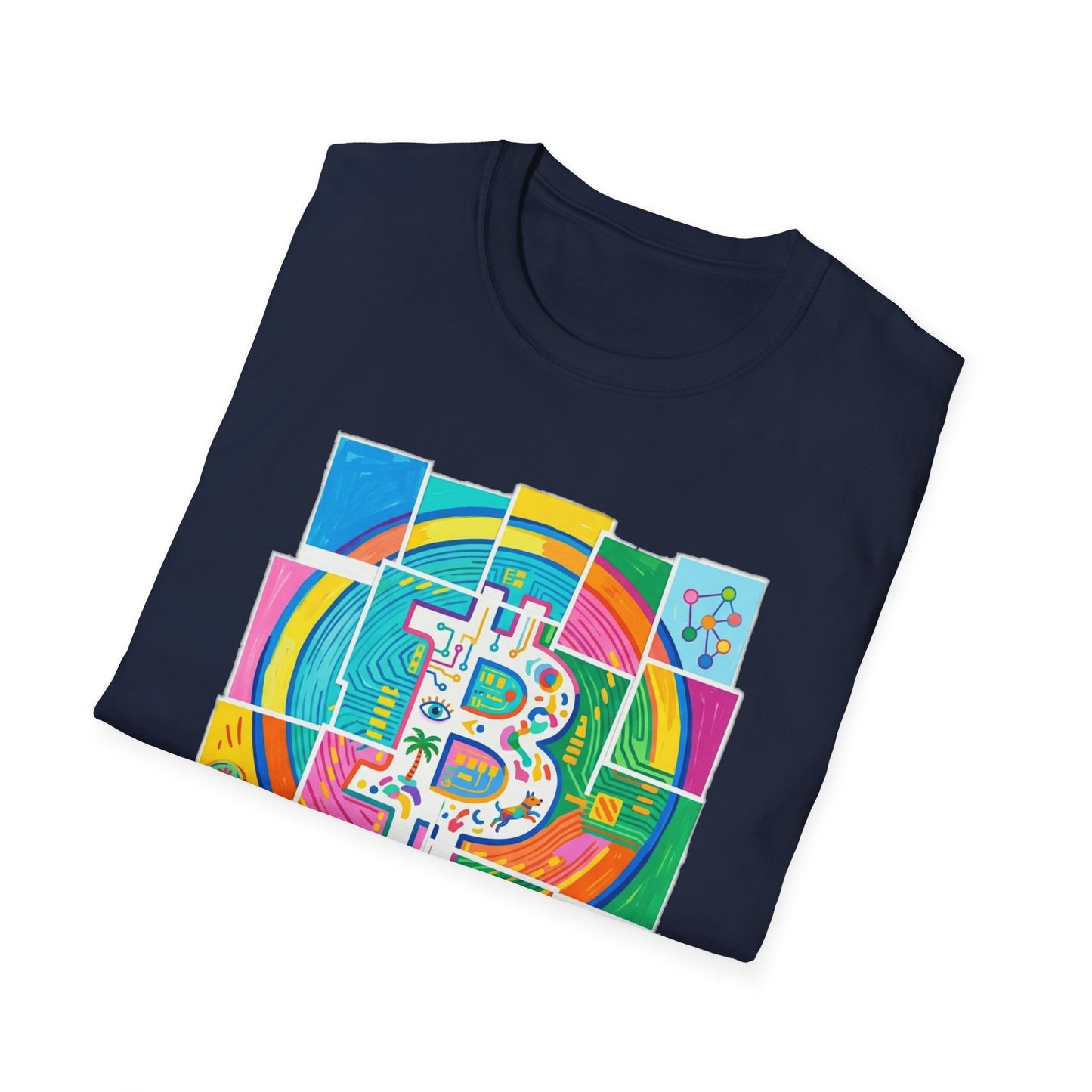 Bitcoin Decentralized Graphic T-Shirt — Colorful Crypto Logo Tee