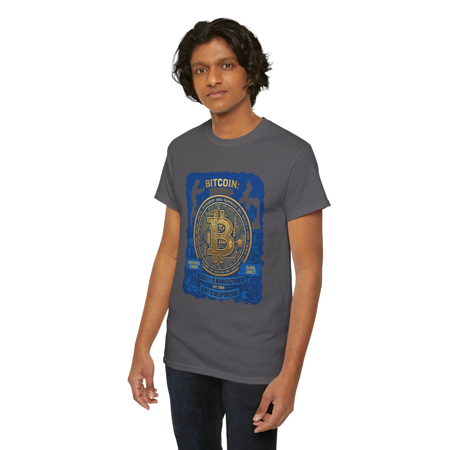 Bitcoin Vintage Coin Graphic Tee — Crypto Enthusiast T-Shirt
